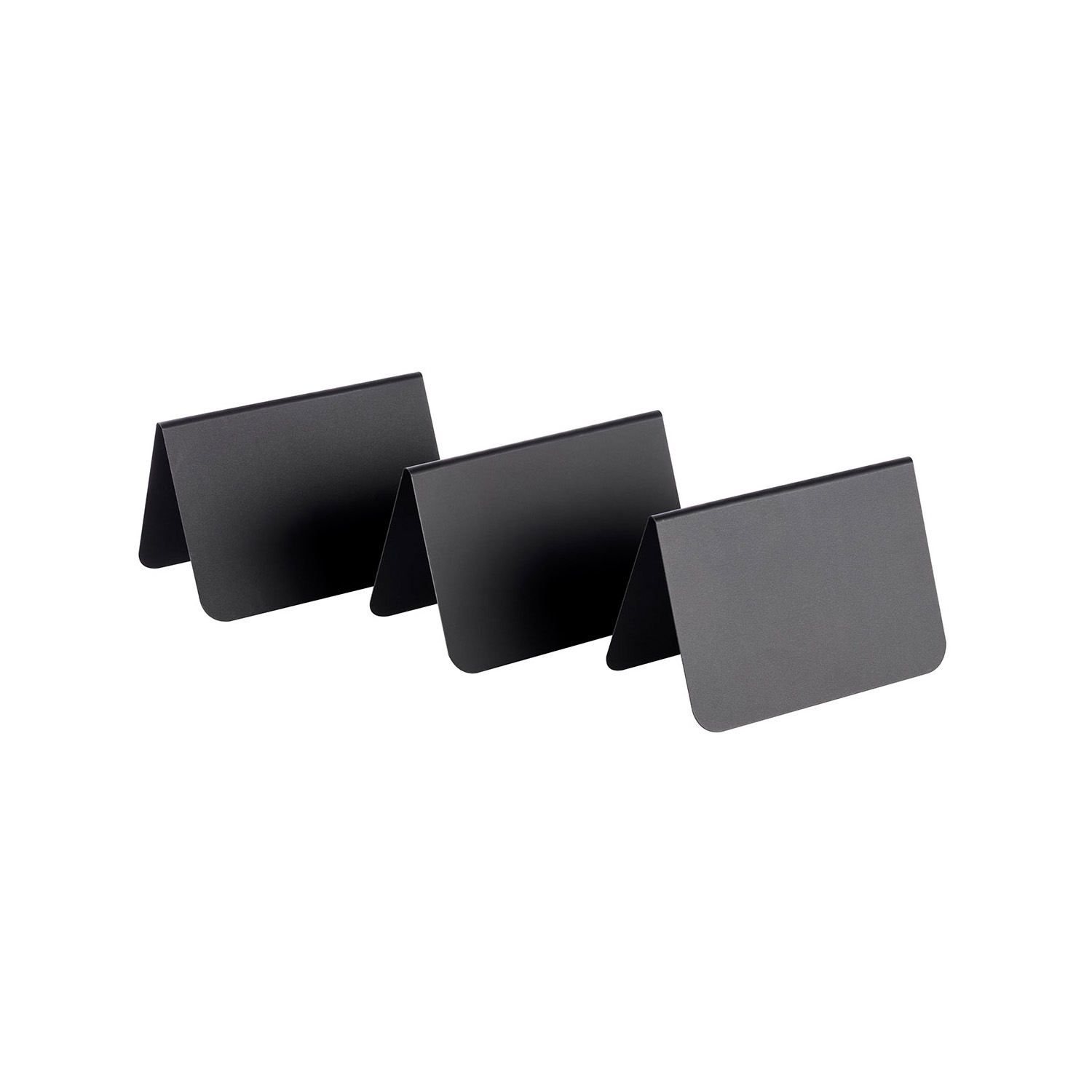 Tischaufsteller, 10er Set 10,5 x 6 cm, H: 6,5 cm PVC, schwarz 
