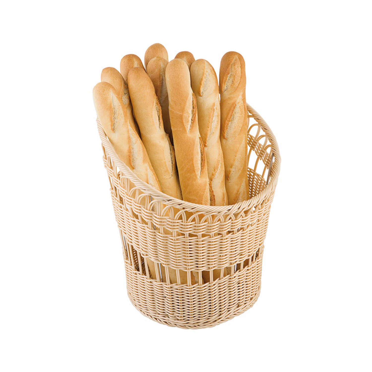 Baguette-Korb Ø 35 cm, H: 25 / 42 cm Polypropylen, hellbeige 