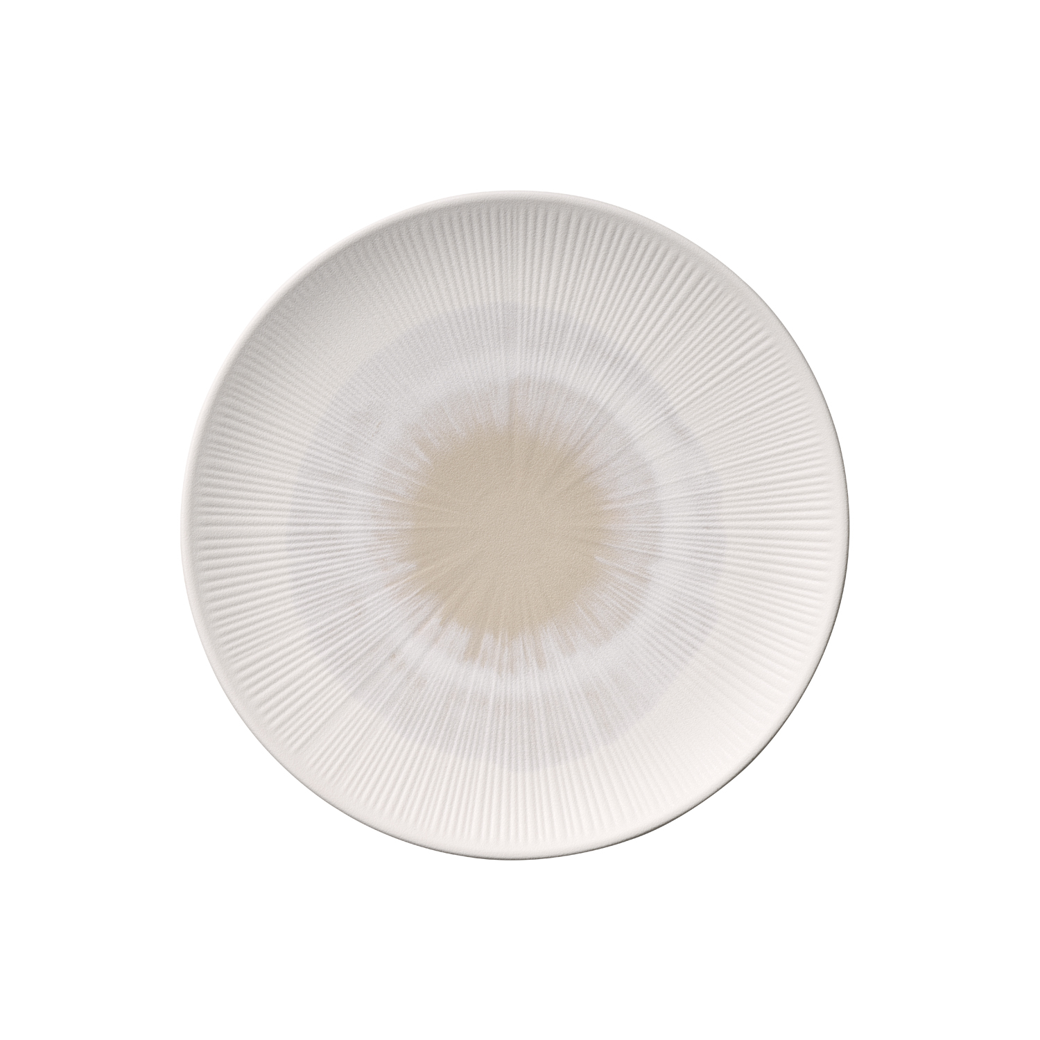 BLUSH Teller ø 33 cm, H: 3,5 cm, Melamin, weiß/beige