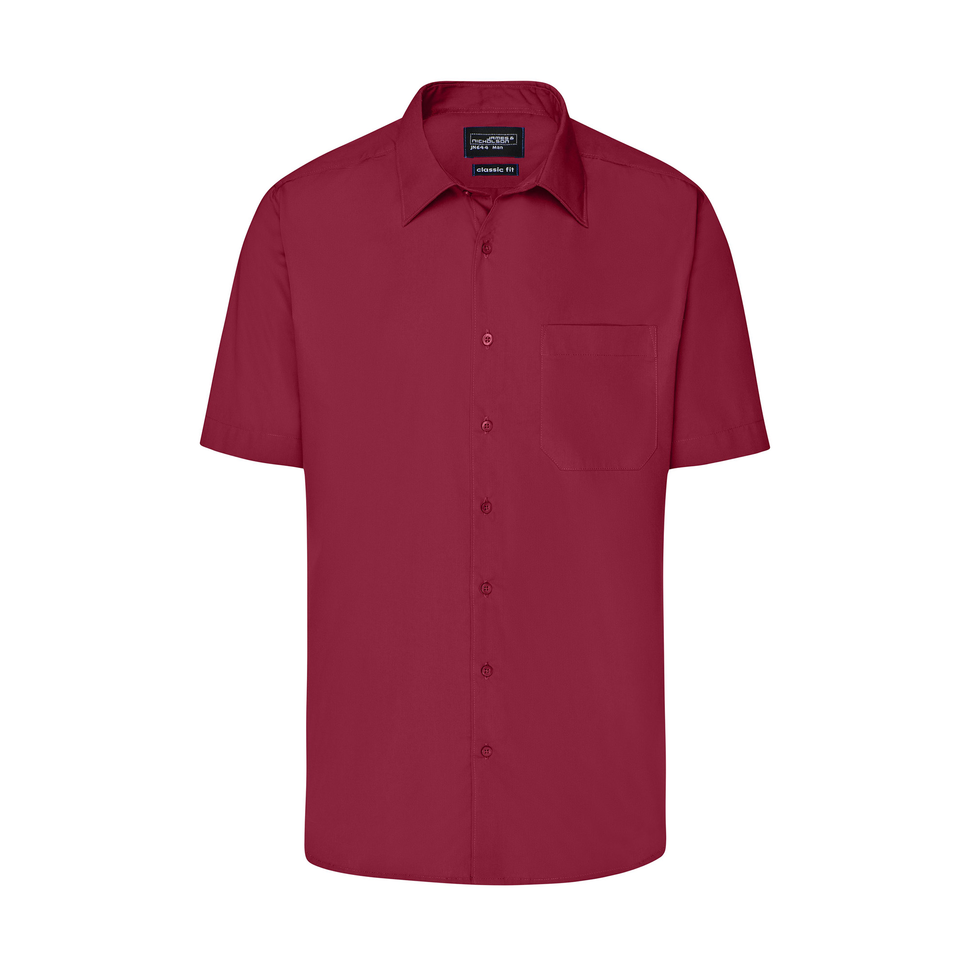 Herrenhemd Luca, 1/2 Arm, wine