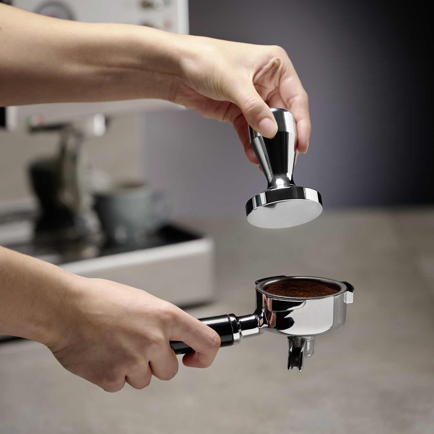 Tamper ø 58 mm, H: 10 cm, Edelstahl
