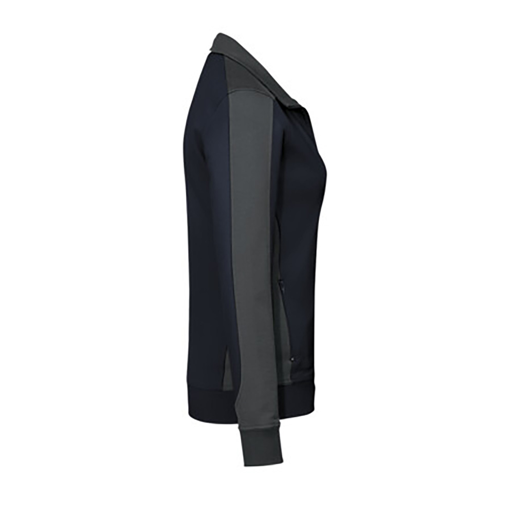 Damen-Sweatjacke Contrast Mikralinar, tinte/anthrazit
