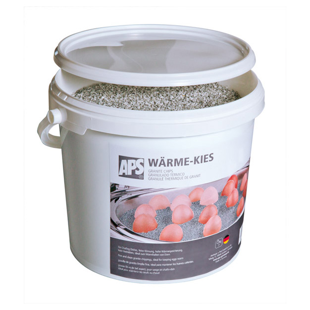 Wärme-Kies für Chafing Dishes Inhalt: 7 kg feiner sauberer Granitsplitt 