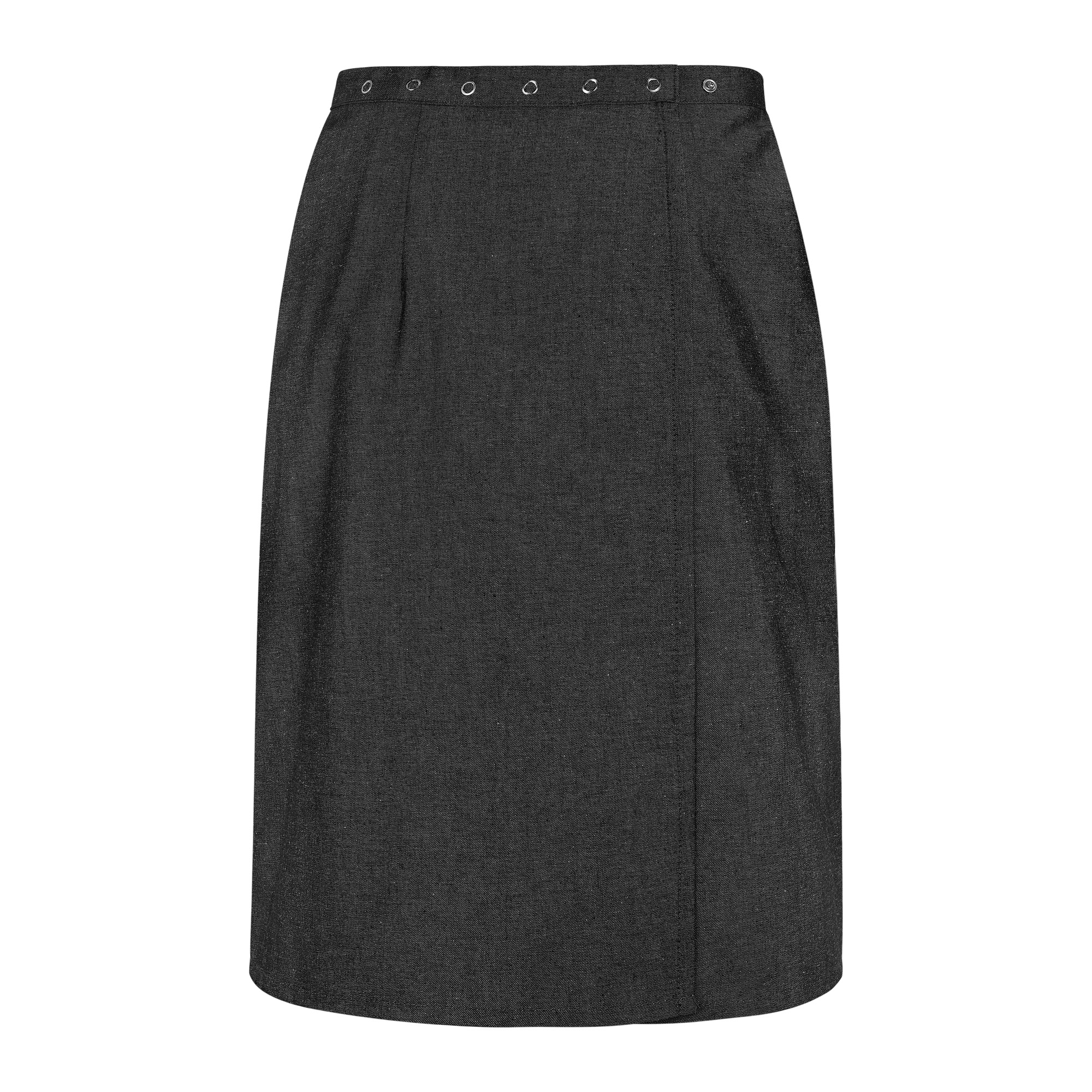 Rockschürze 60 cm, Jeanslook anthrazit 2 aufgesetzte Taschen, Weitenregulierung hinten