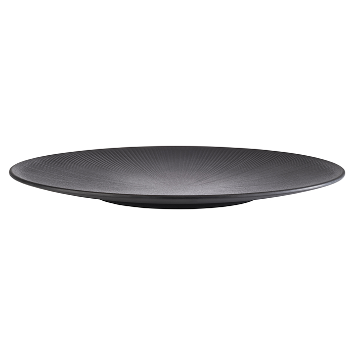 Teller -NERO- Ø 42 cm, H: 3,5 cm Melamin, schwarz 