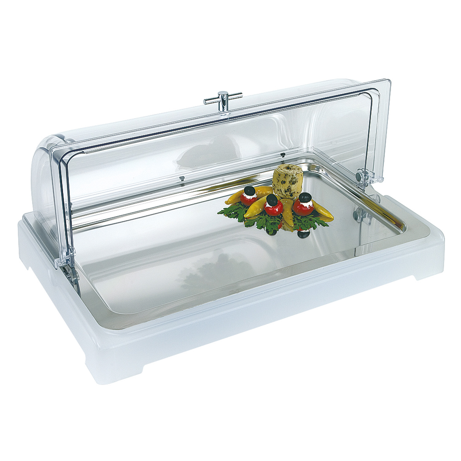 Kühlbox -TOP FRESH GN 1/1- 56,5 x 35 cm, H: 6,5 cm 18/10 Edelstahl, Acryl 