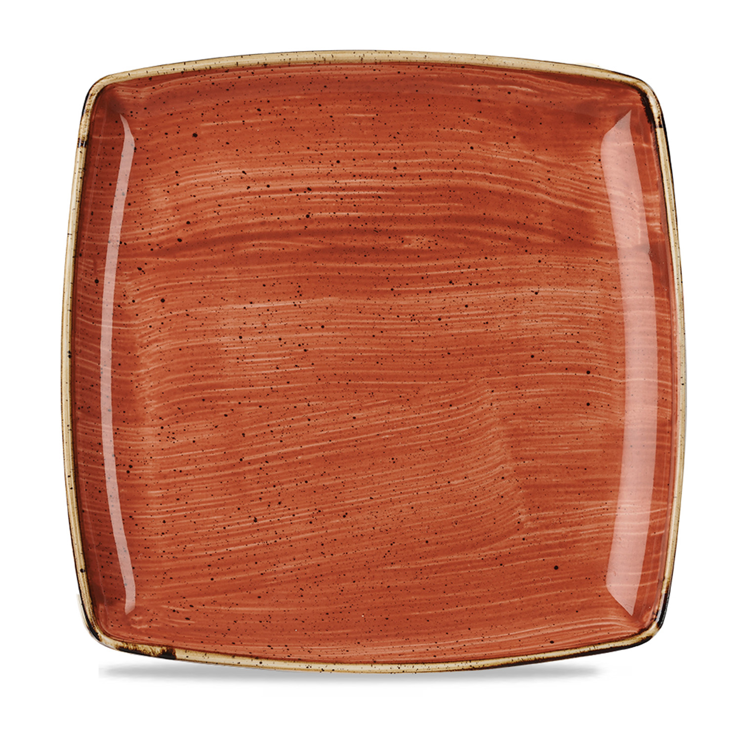 Deep Square Teller 26,8 cm, Stonecast Spiced Orange