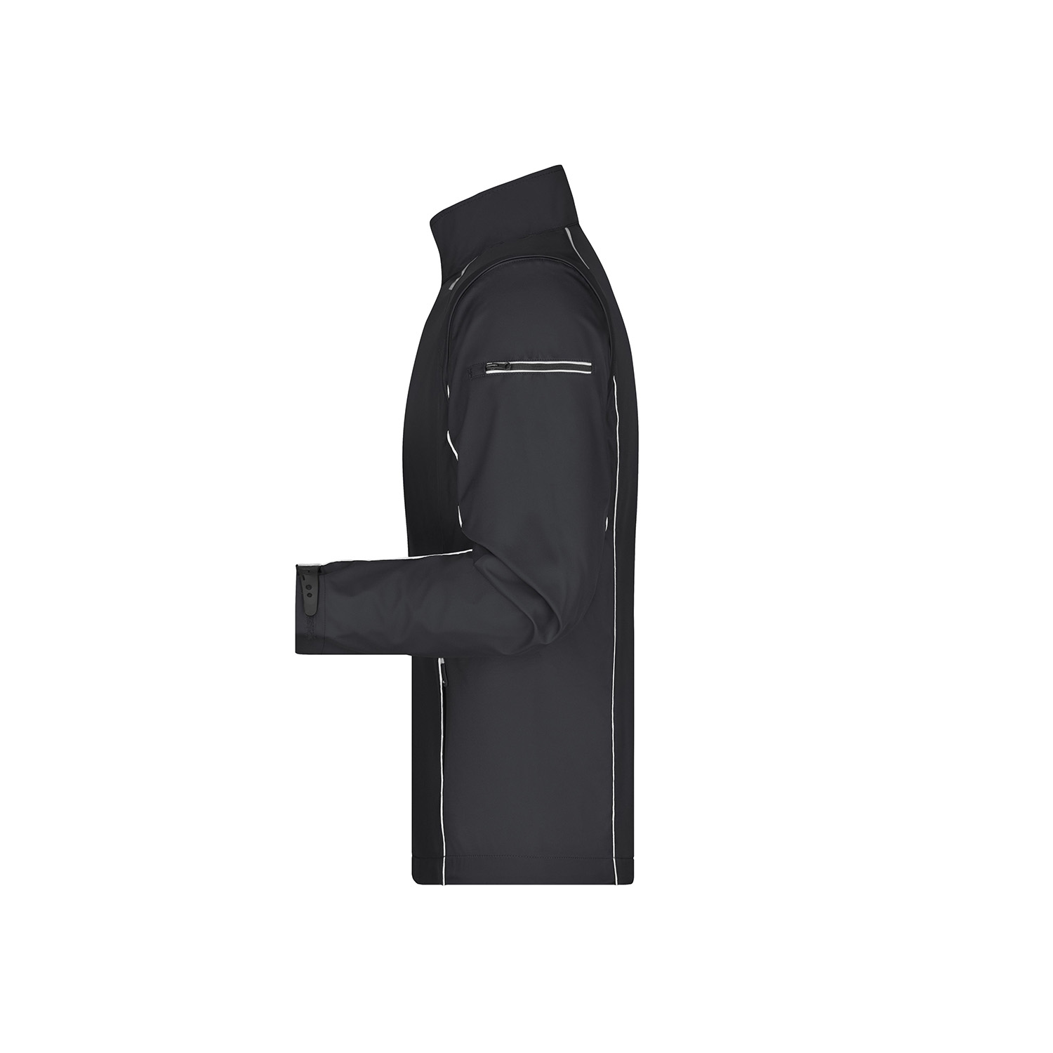 Herren-Softshelljacke Zip-Off, schwarz/silber