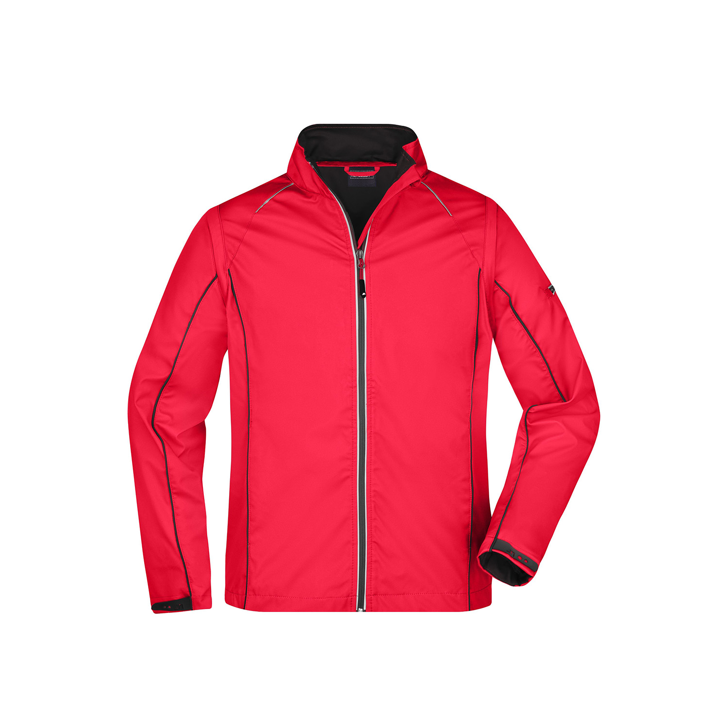 Herren-Softshelljacke Zip-Off, rot/schwarz