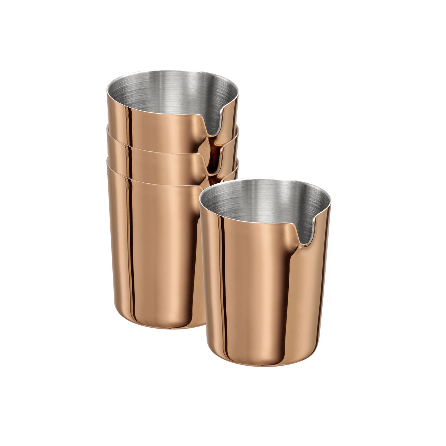 Gießer, ALLURE, 4er Set ø 3,5 cm, H: 4,5 cm, 40 ml, Edelstahl Kupfer Look