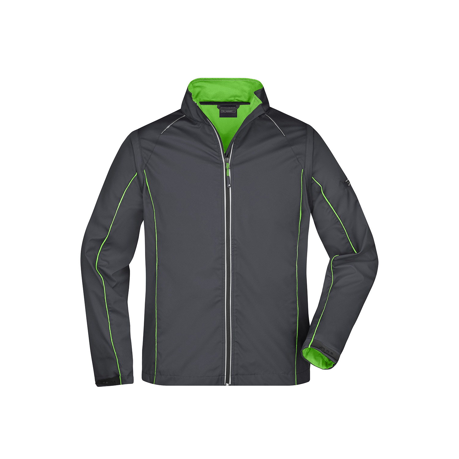 Herren-Softshelljacke Zip-Off, eisengrau/grün