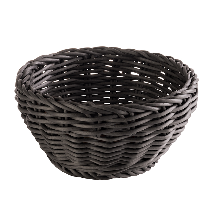 Korb, rund Ø 16 cm, H: 8 cm Polypropylen, schwarz 