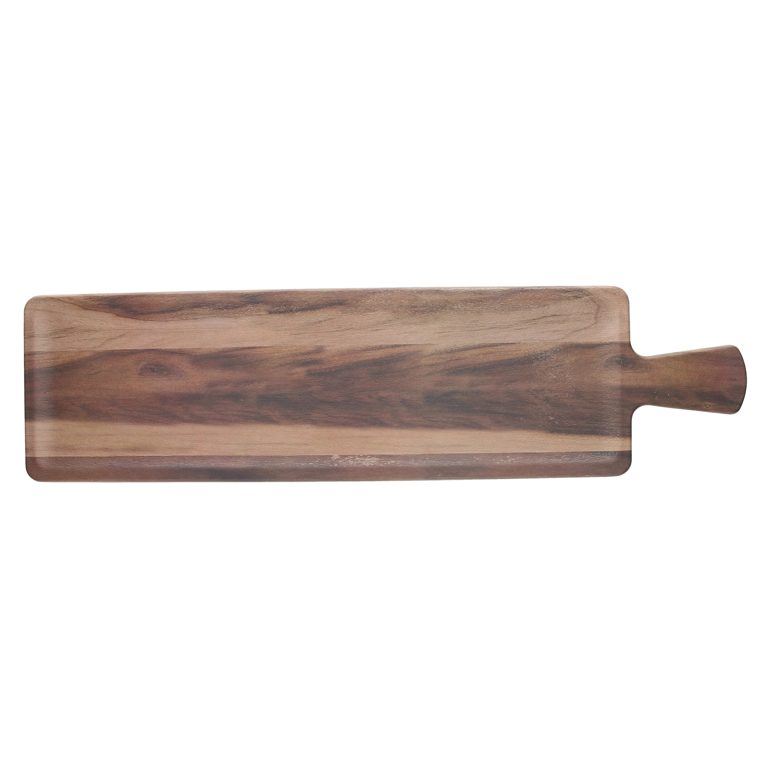 Melamin-Platte eckig mit Griff 51 x 16 cm, Wood/Treibholz