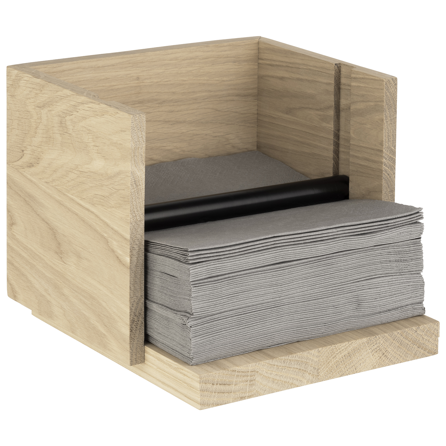 Serviettenhalter VALO 19 x 19 cm, H: 16 cm, Eichenholz geölt
