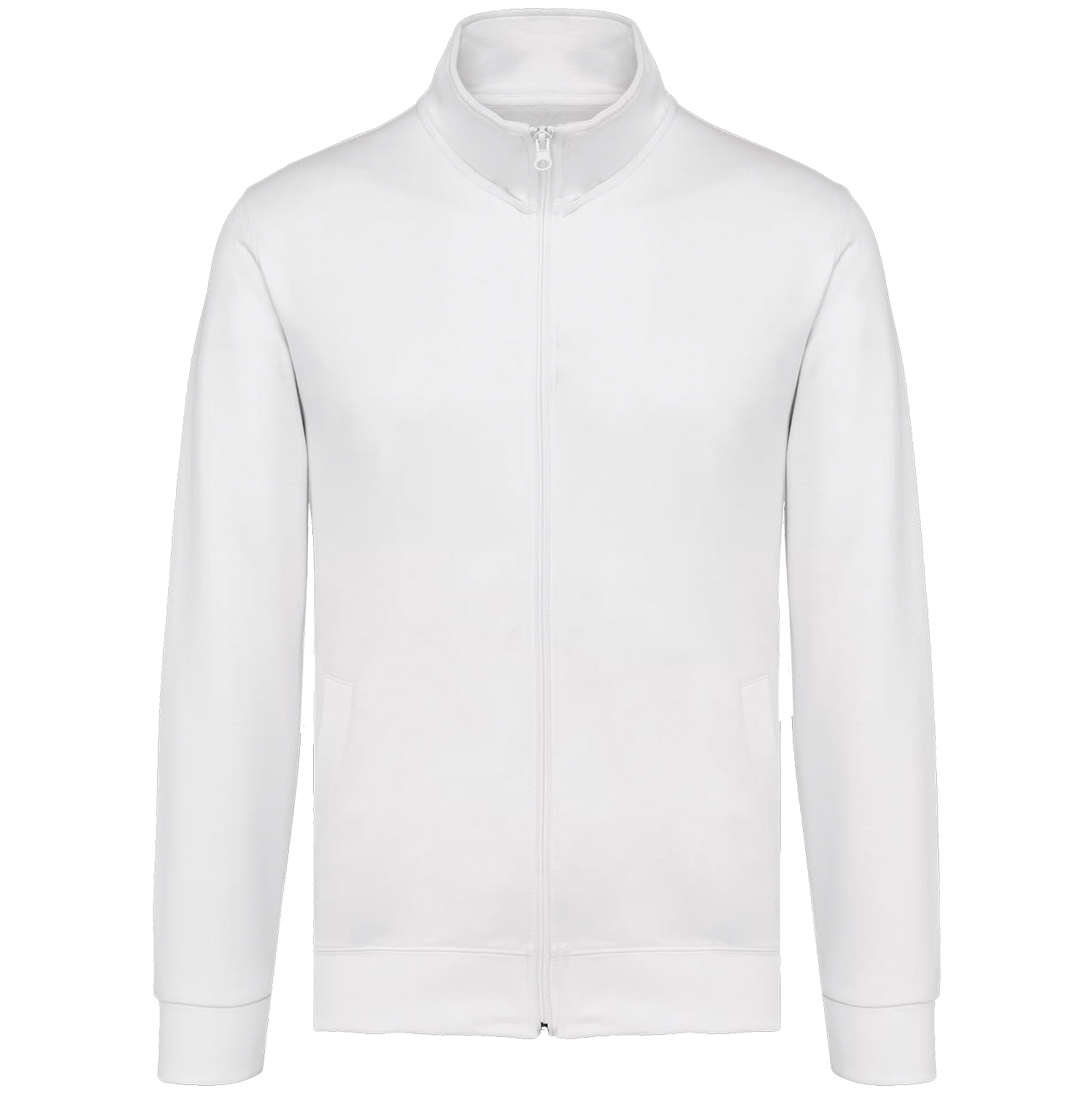 Unisex Sweatjacke, weiß