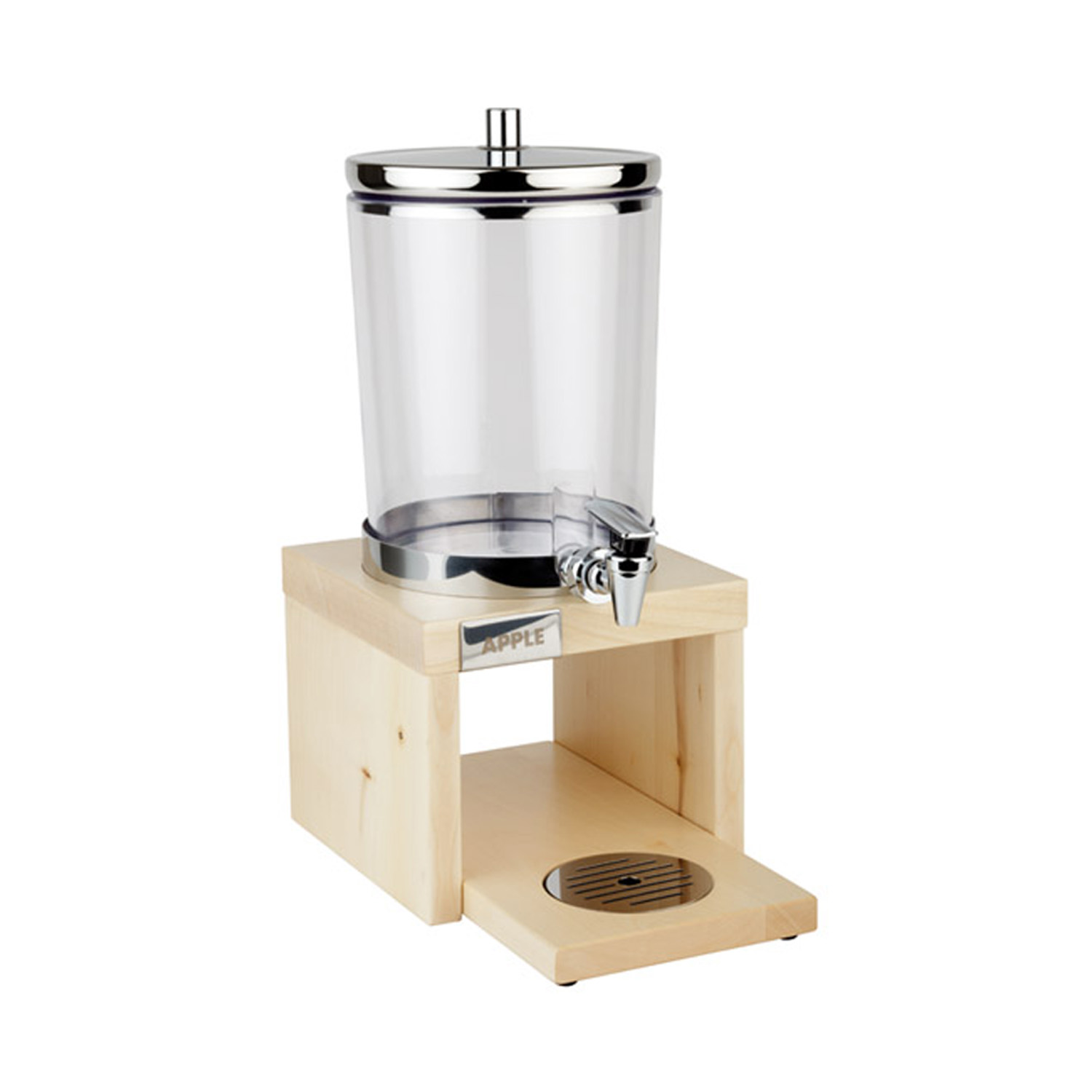 Saftdispenser -BRIDGE- 35,5x22 cm, H: 50 cm, 6 Liter 18/8 Edelstahl, SAN 