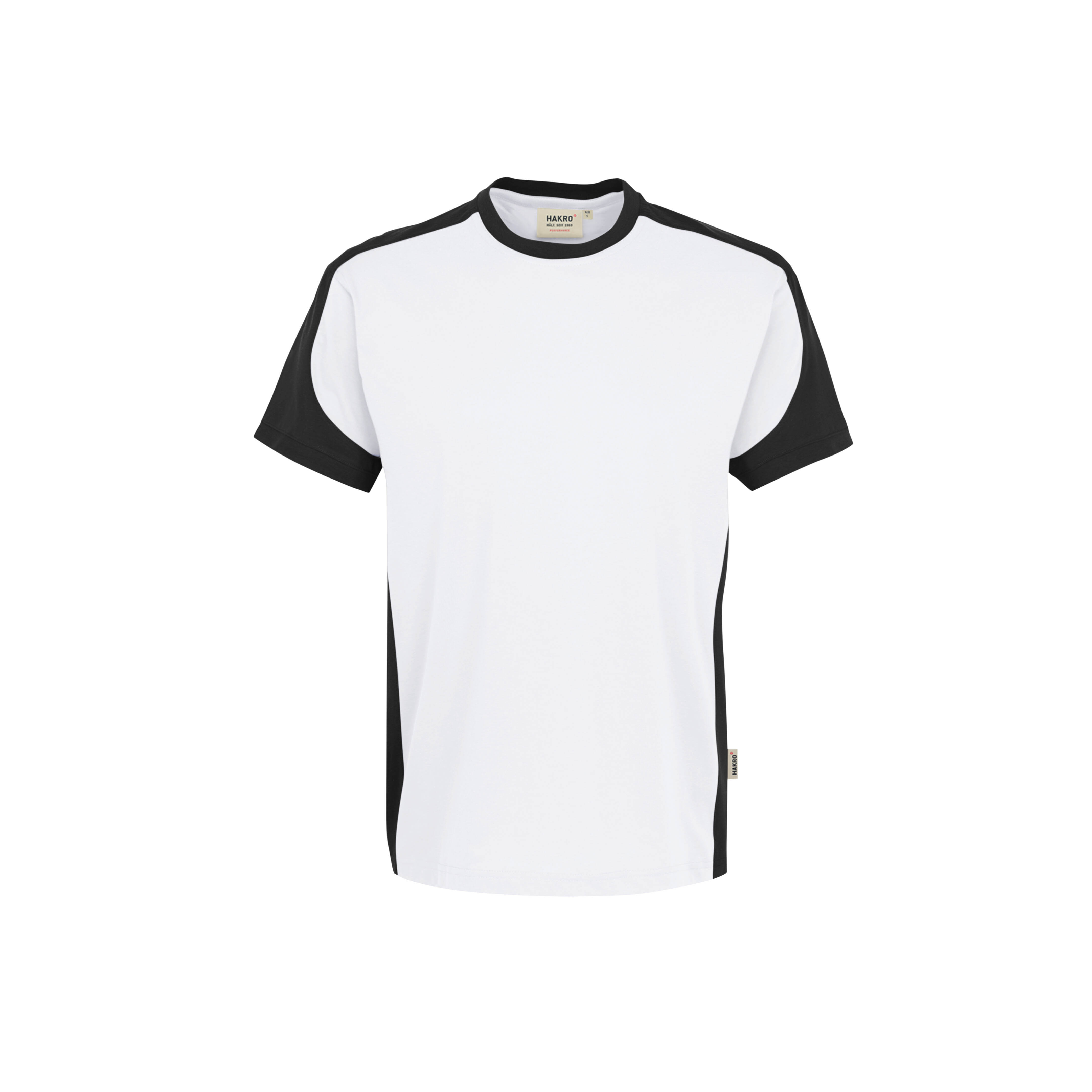 Unisex T-Shirt Contrast, weiß/anthrazit