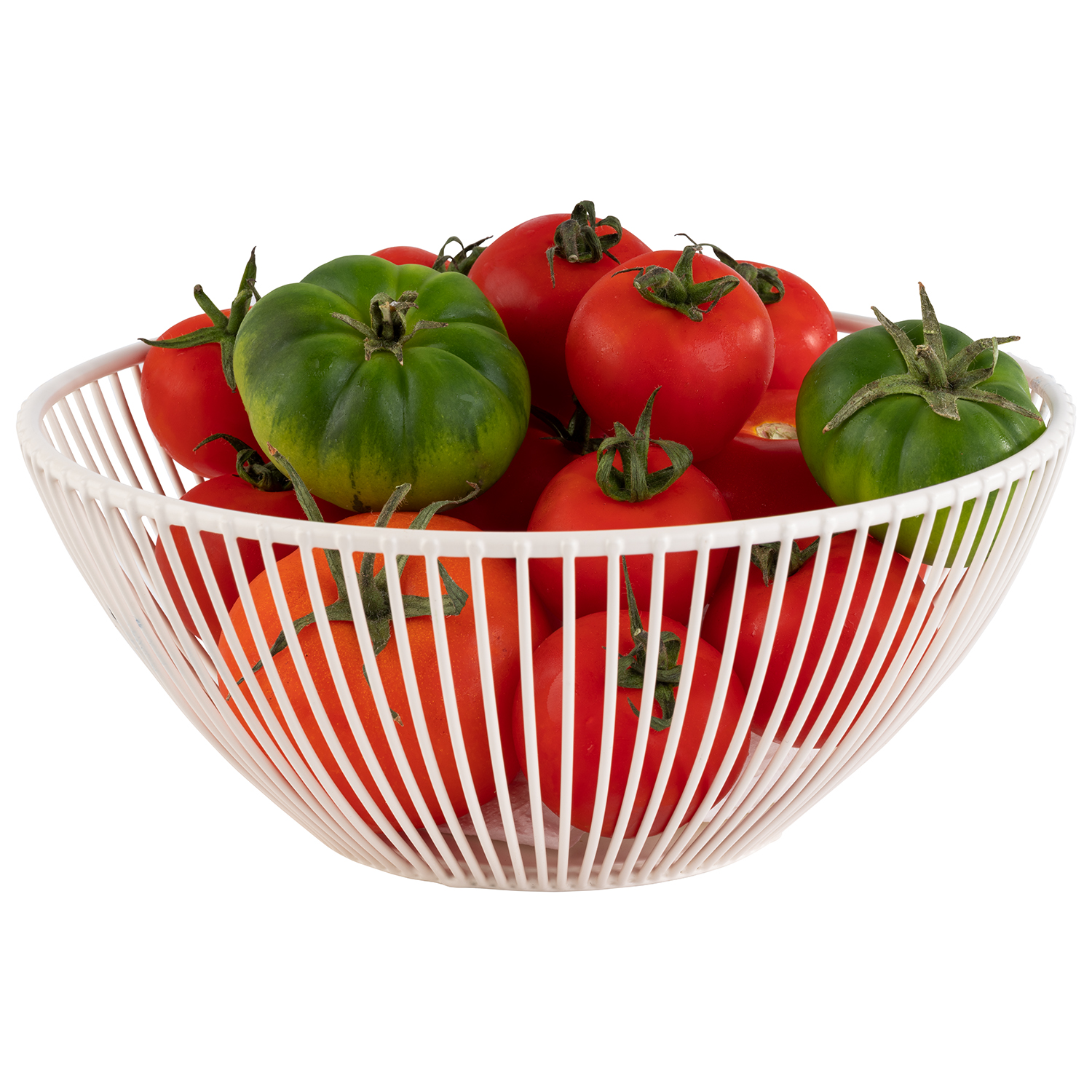 Korb SVART Ø20 cm, H: 8 cm, weiß