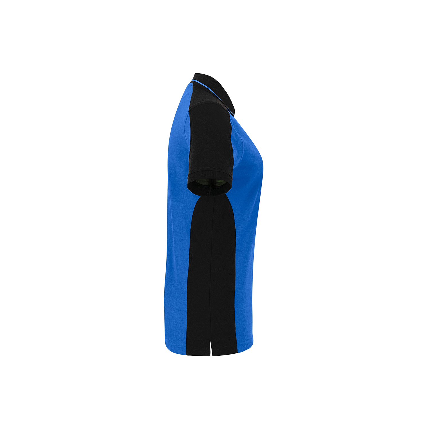 Damen Poloshirt Contrast Mikralinar ECO, royalblau/schwarz