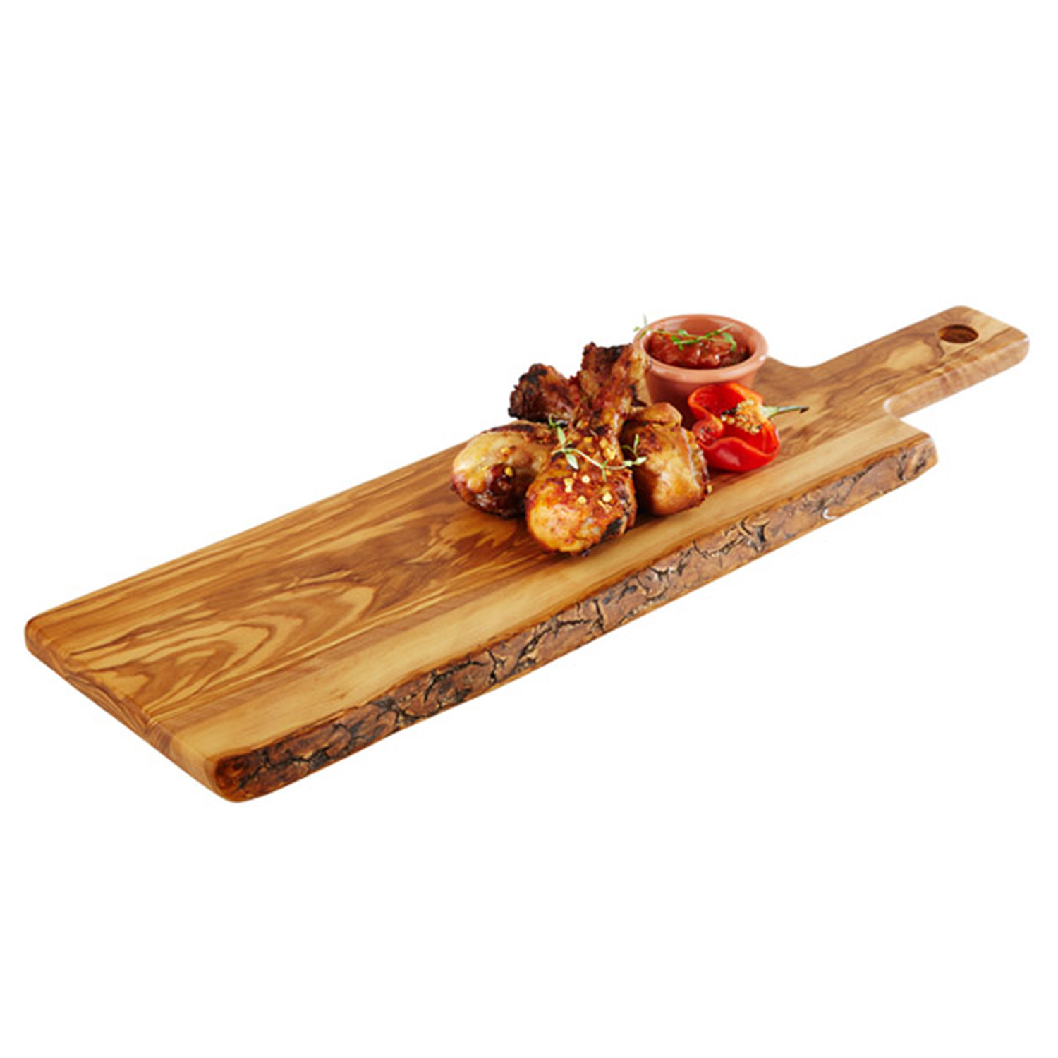 Servierbrett -OLIVE- 40 x 15 cm, H: 1,5 cm Holz (Olivenbaum) 