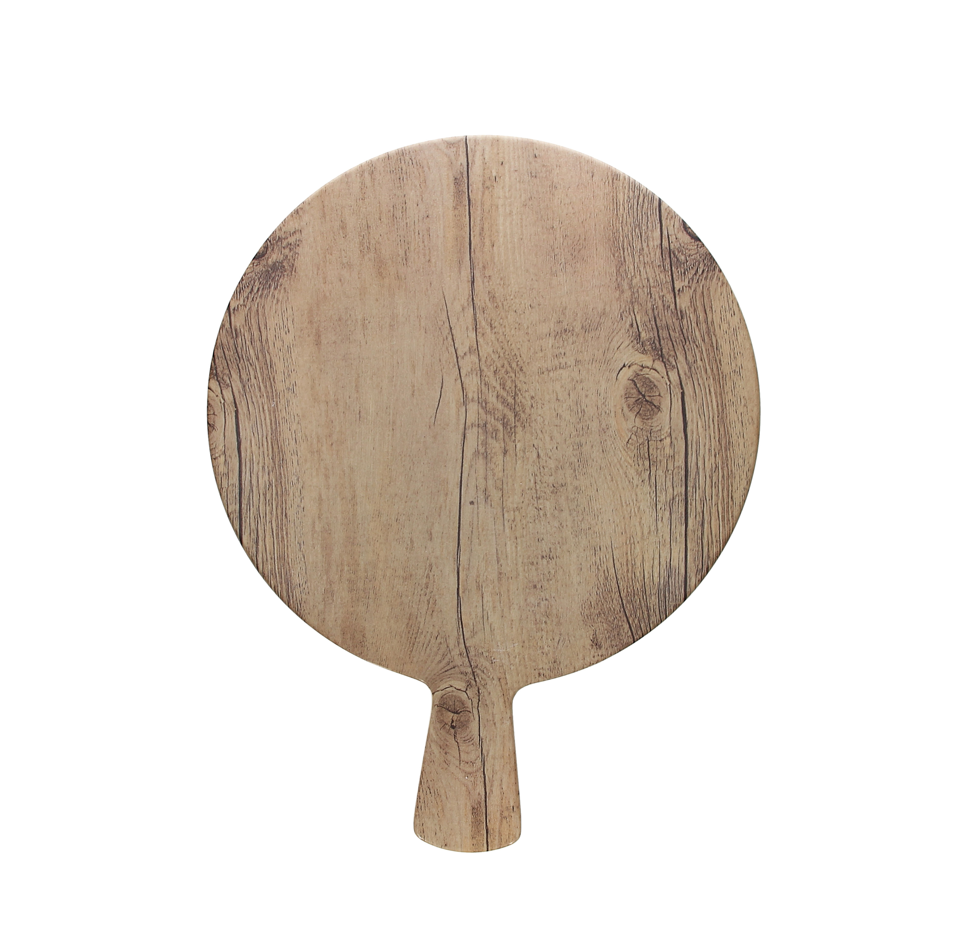 Melamin-Platte rund mit Griff Ø 28 cm, Wood/Treibholz