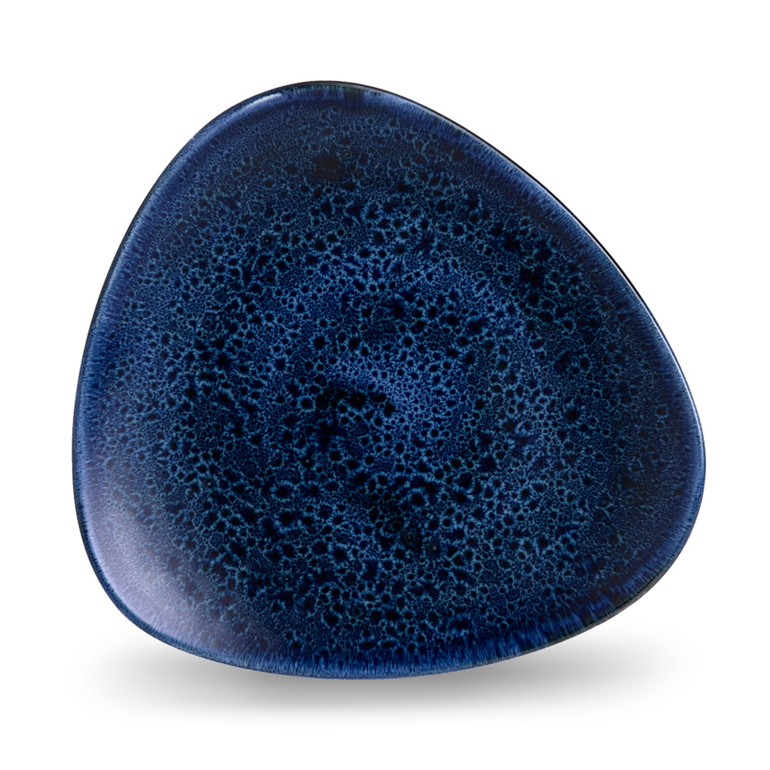 Triangle Teller flach 22,9 cm, Stonecast Plume Ultramarine