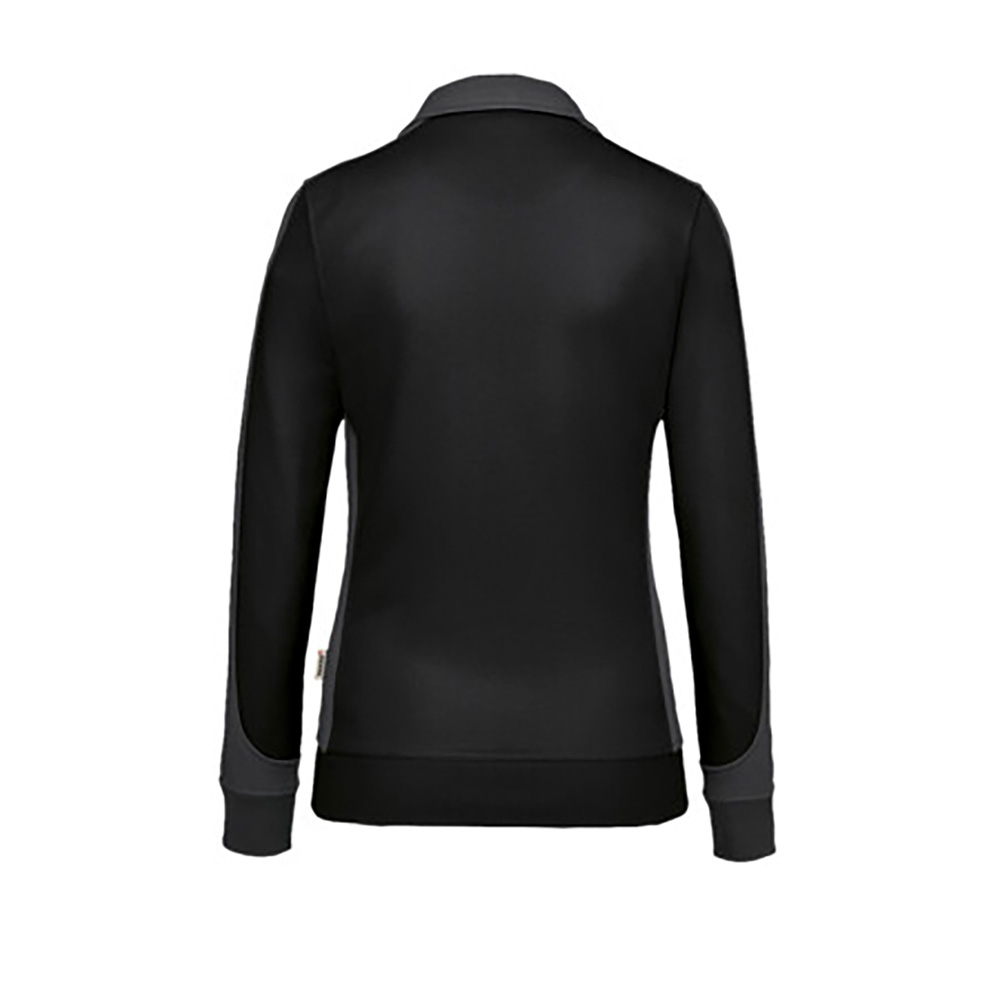 Damen-Sweatjacke Contrast Mikralinar, schwarz/anthrazit