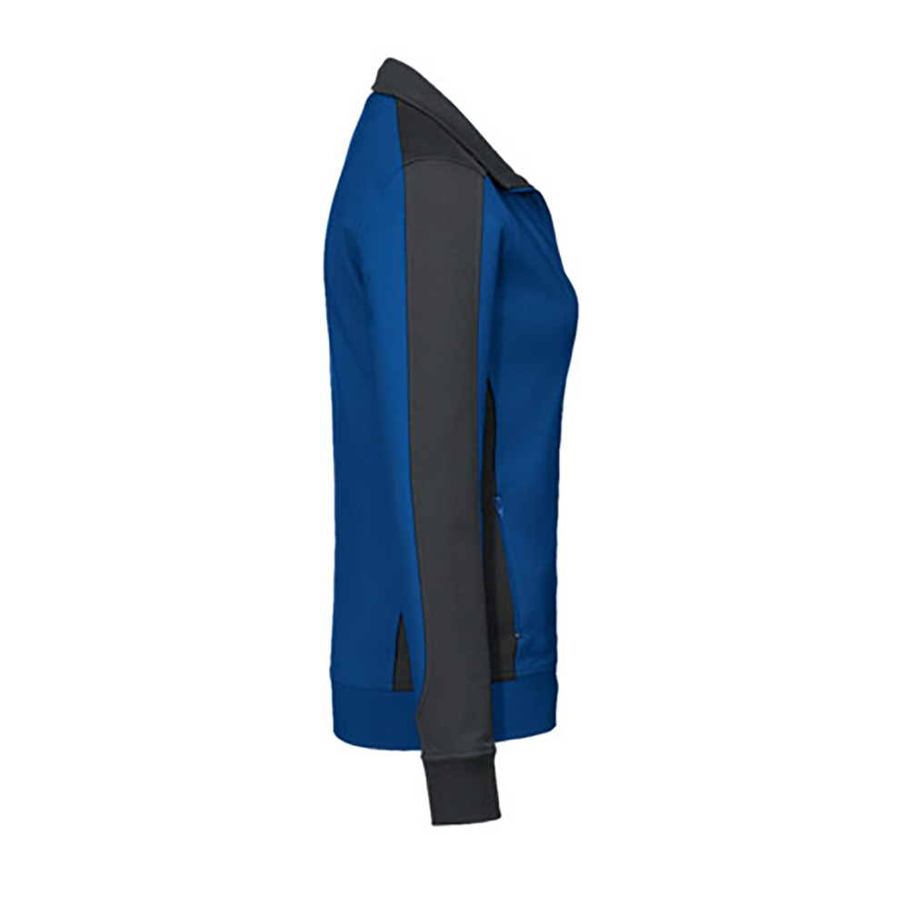 Damen-Sweatjacke Contrast Mikralinar, royal/anthrazit