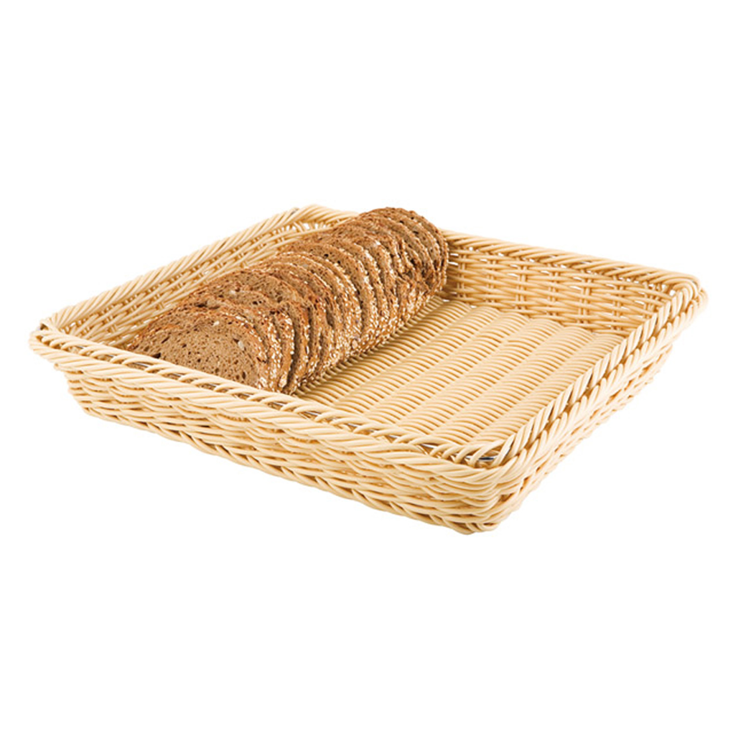 GN 1/2 Korb 32,5 x 26,5 cm, H: 6,5 cm Polypropylen, hellbeige 