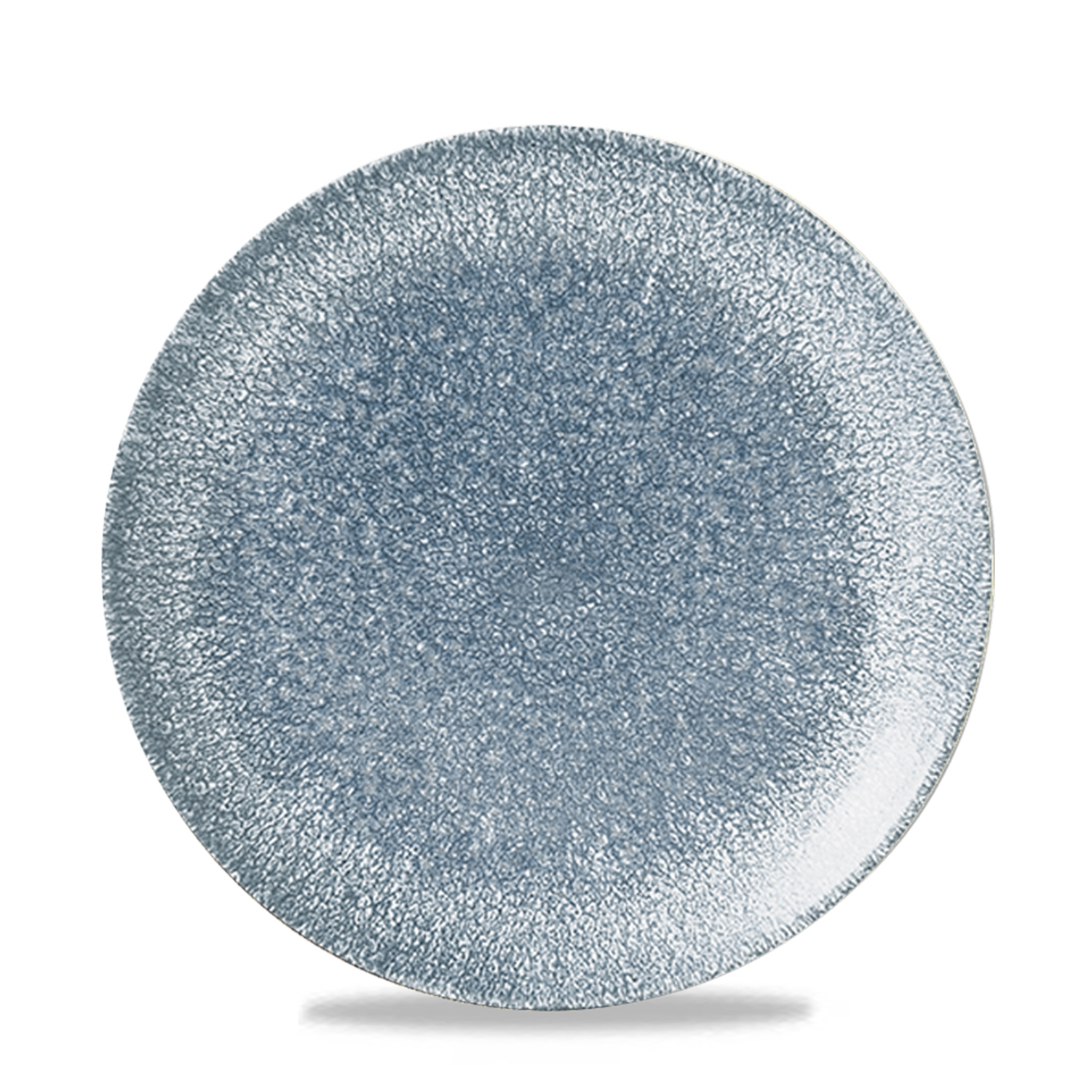 Coup Teller flach 21,7 cm, Studio Prints Raku Topaz Blue