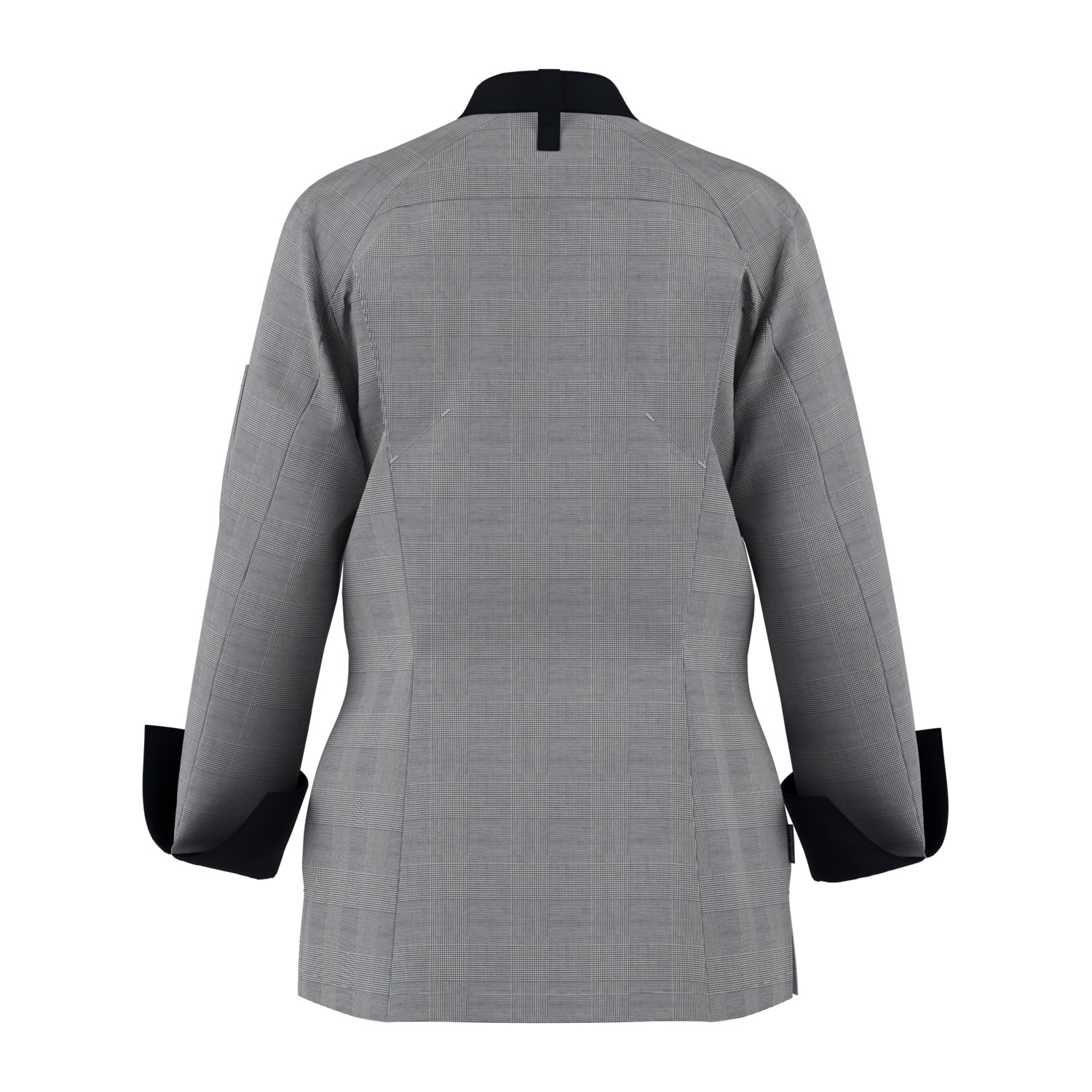 Koch-/Servicejacke Glencheck Damen schwarz glencheck / schwarz