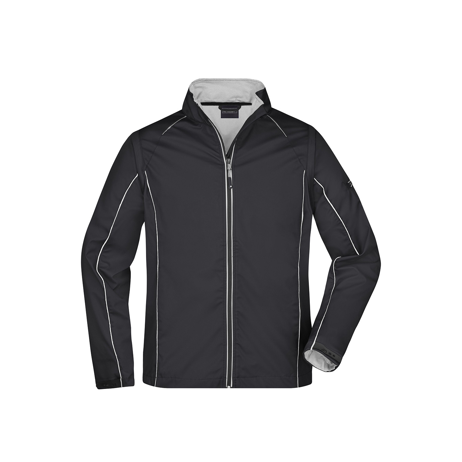 Herren-Softshelljacke Zip-Off, schwarz/silber