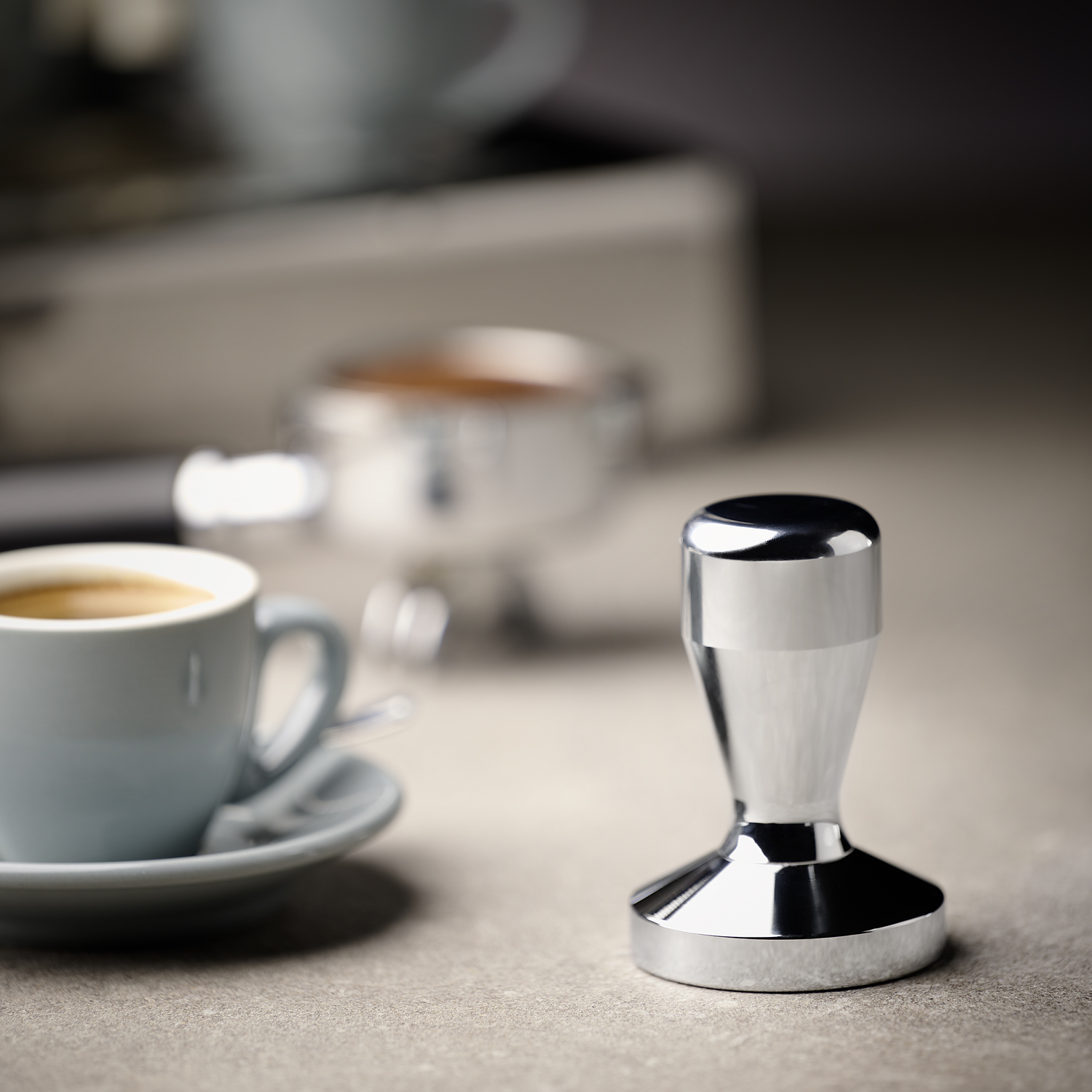 Tamper ø 58 mm, H: 10 cm, Edelstahl