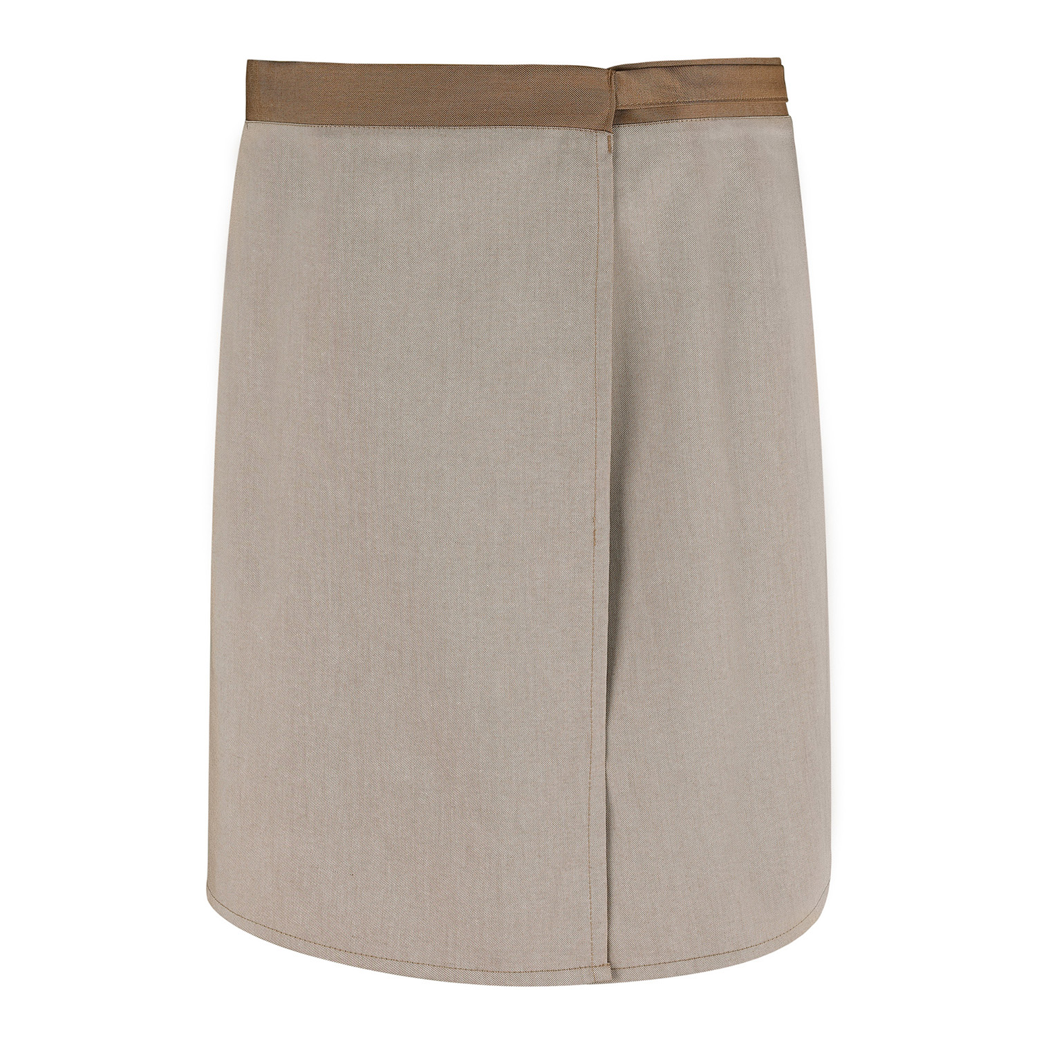 Wickel-Bistroschürze 60 x 145 cm, Jeanslook sand mit Bund und Bindebänder in