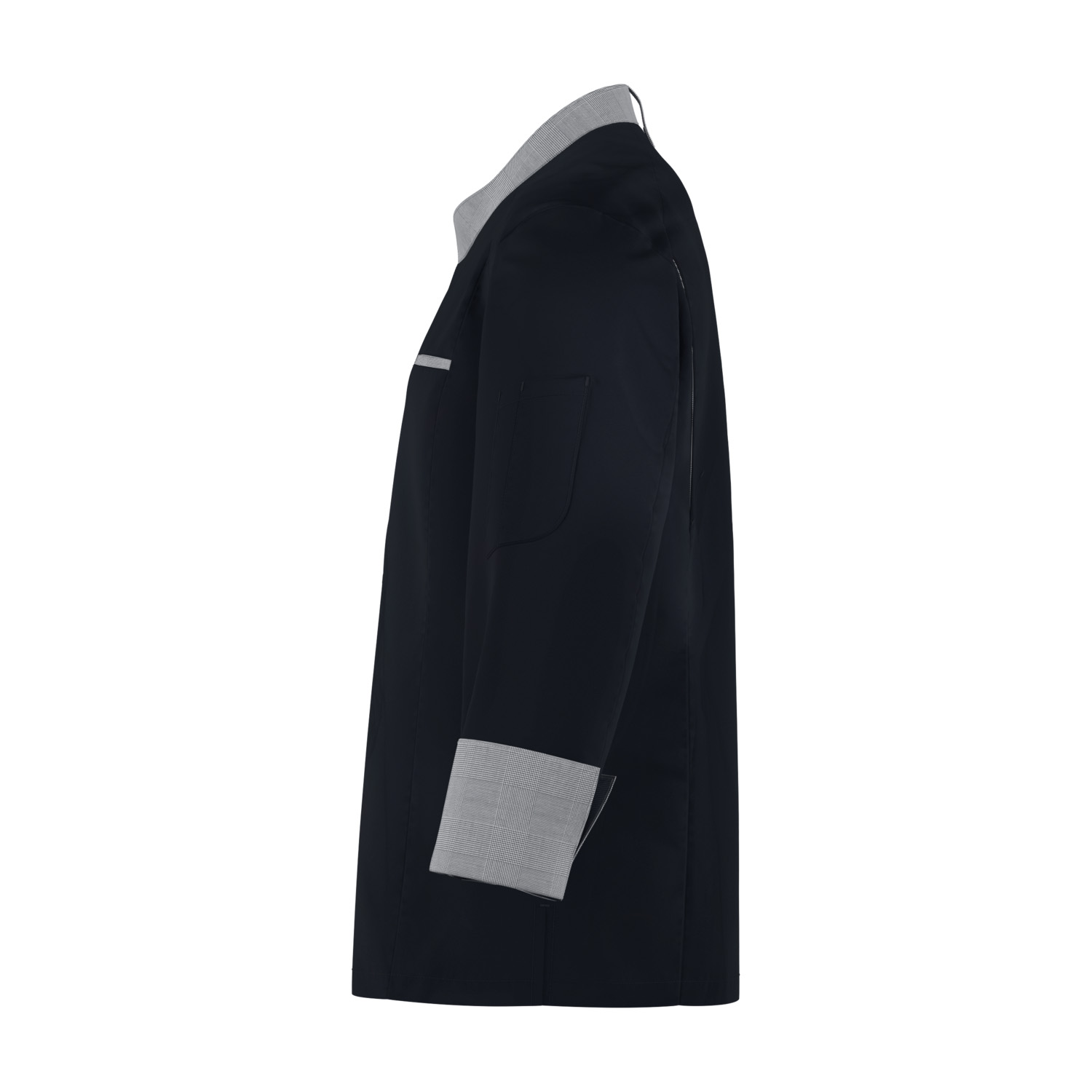 Koch-/Servicejacke Glencheck Herren schwarz/schwarz Glencheck