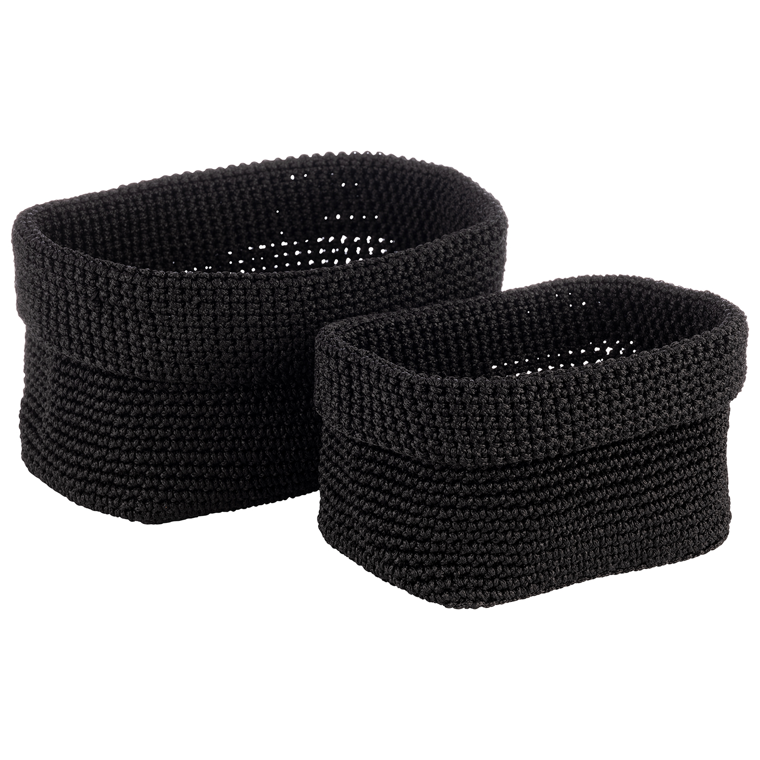 Häkelkorb schwarz 20 x 13,5 cm, H: 10 cm Häkelkorb schwarz 20 x 13,5 cm, H: 10 cm
