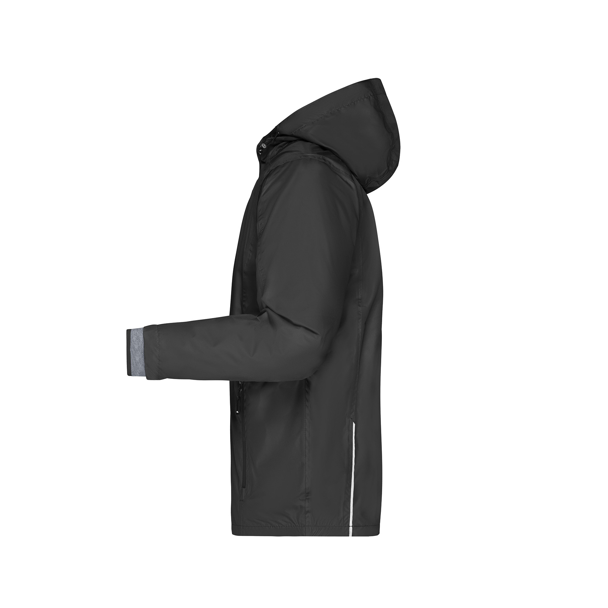 Herren-Doppeljacke 3 in 1, schwarz/schwarz
