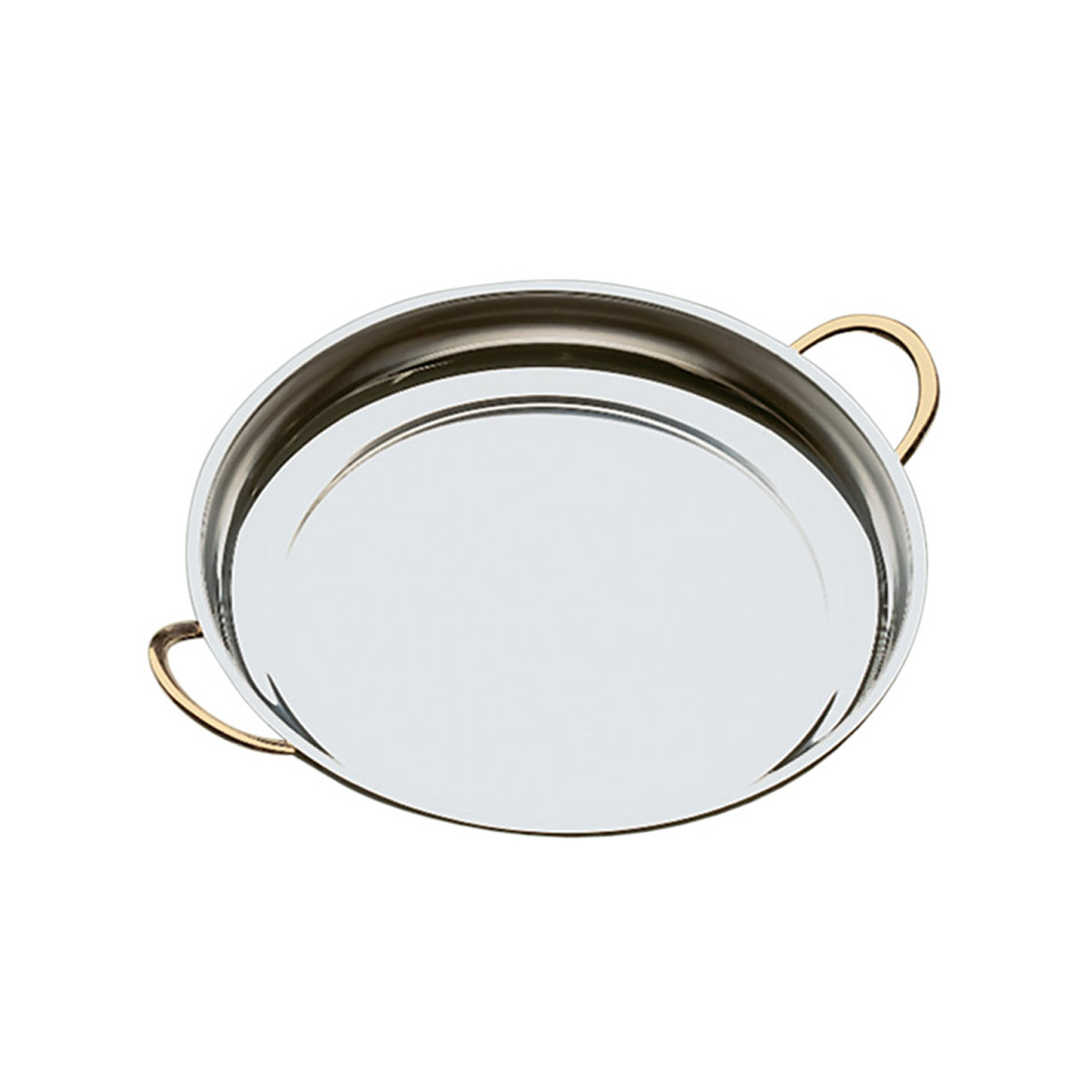 Servierpfanne Ø 40 cm, H: 5 cm, 4,5 Liter Edelstahl, 1 mm dick 