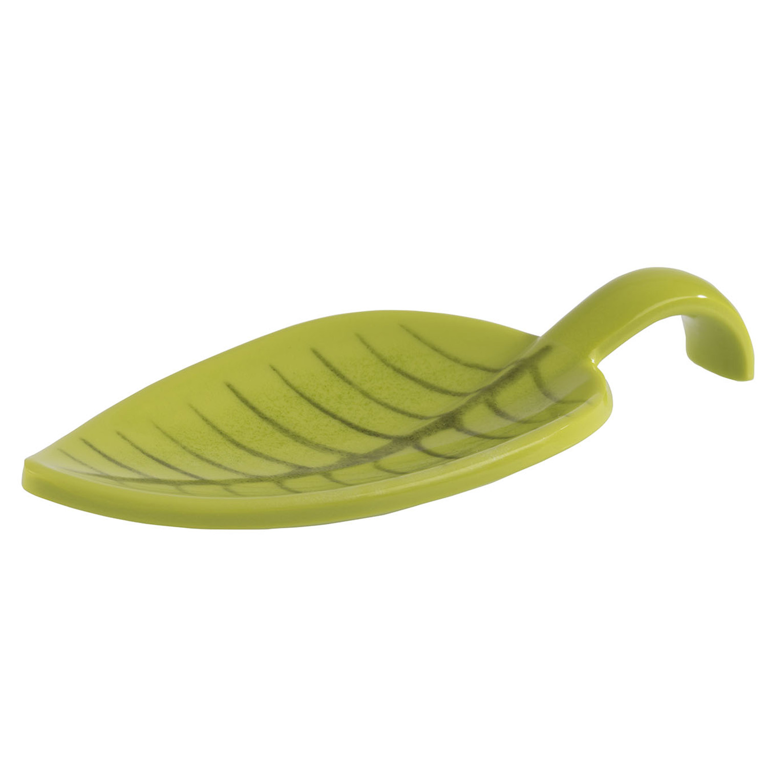 Fingerfood-Löffel -LEAF- 10 x 4,5 cm, H: 1,5 cm Melamin, grün 