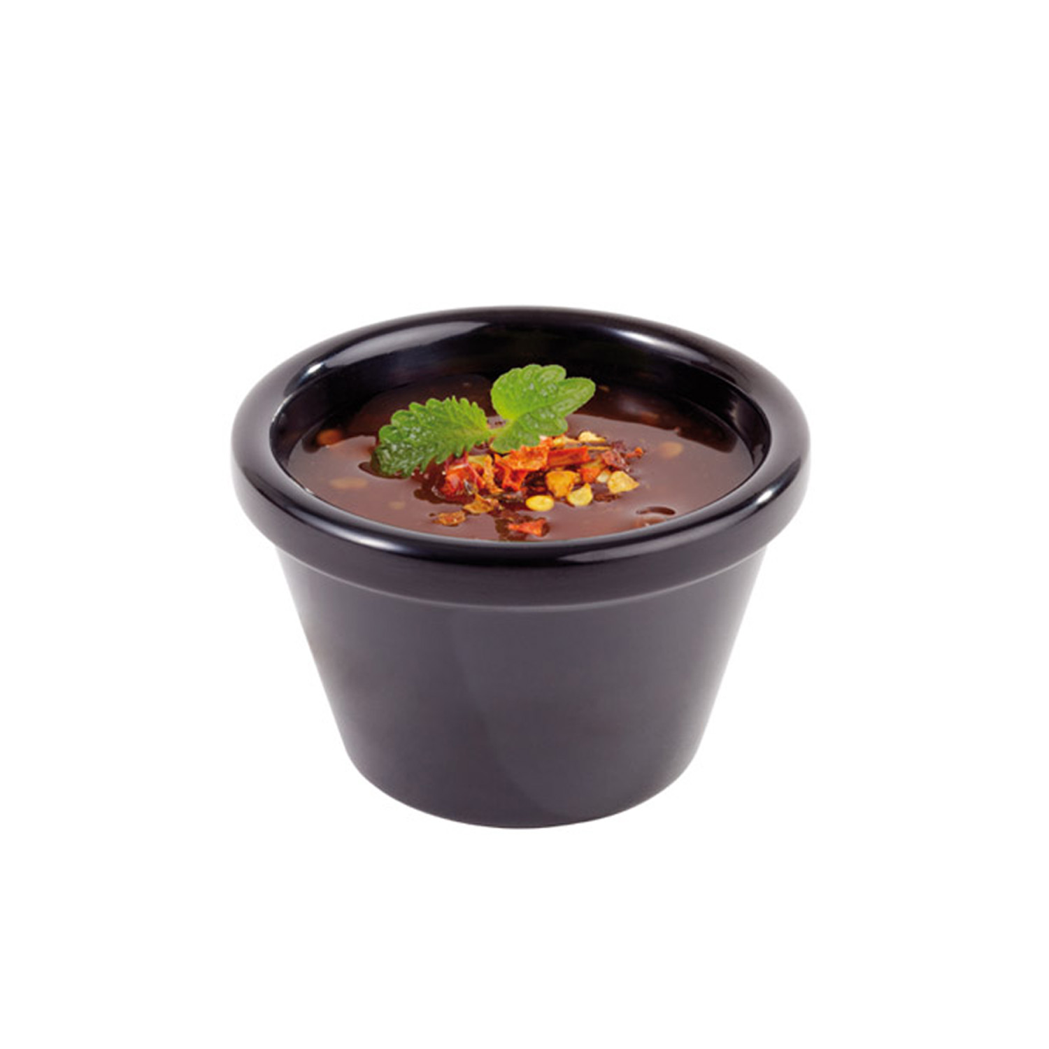 Dipschälchen -CASUAL- Ø 6 cm, H: 4 cm Melamin, schwarz, 0,05 Liter 