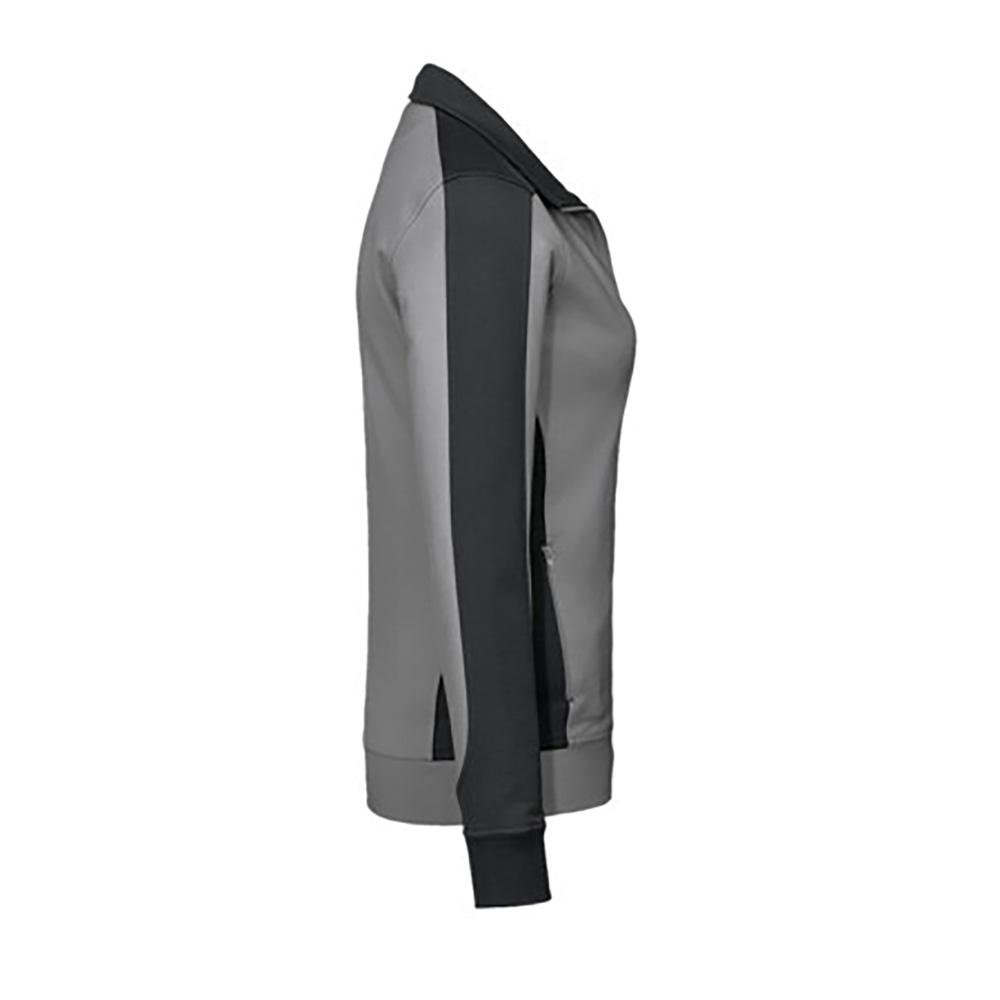 Damen-Sweatjacke Contrast Mikralinar, titan/anthrazit