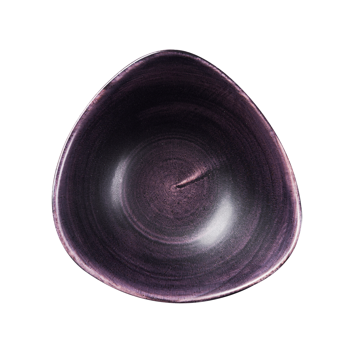 Triangle Bowl 18,5 cm, Stonecast Patina Deep Purple