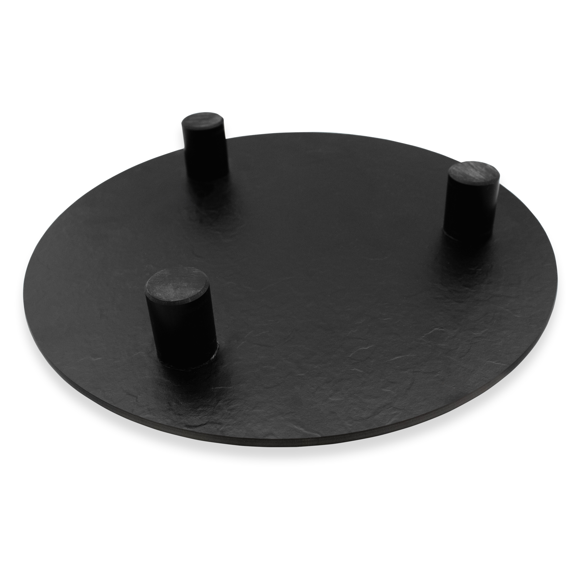 Tortenplatte Schiefer 32 cm, mit Füße in 40 mm