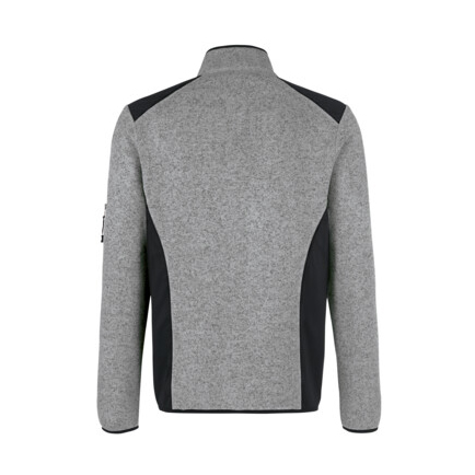 Unisex-Strickfleecejacke, grau/melange