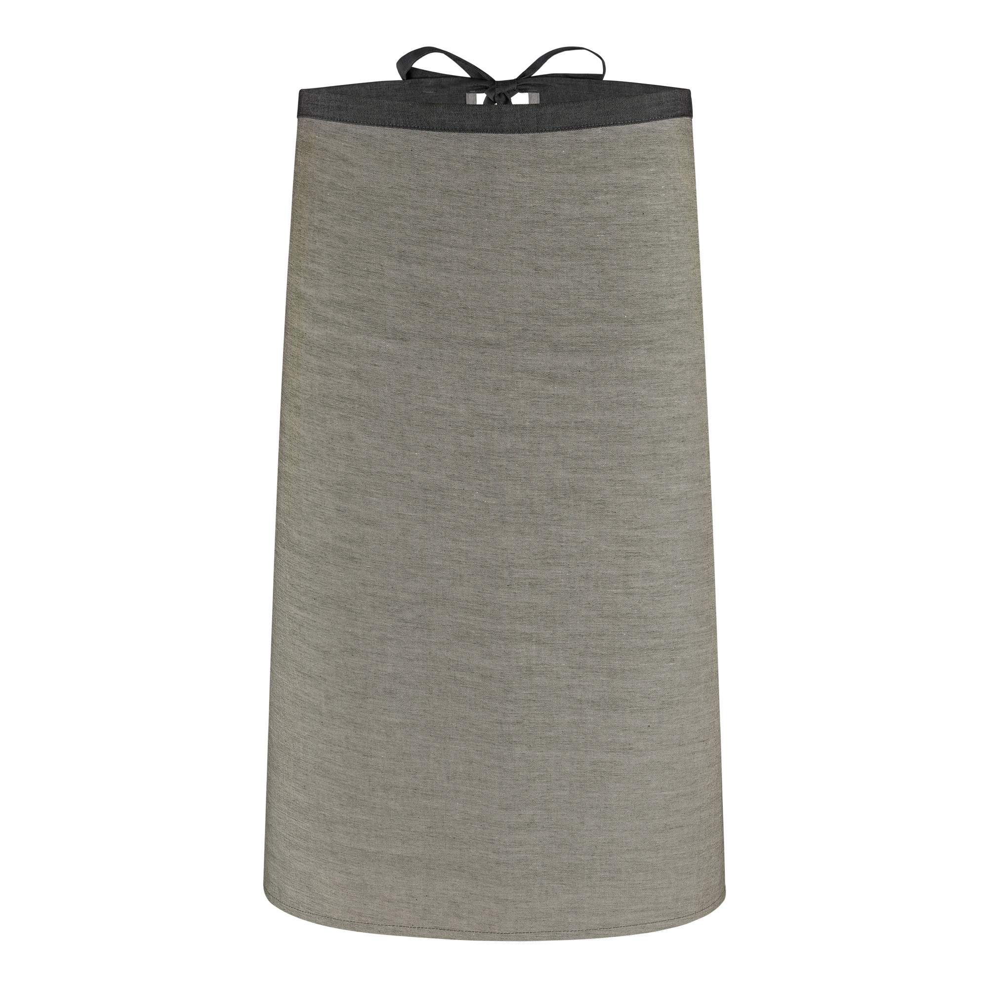 Vorbinder 80 x 100 cm, Jeanslook hellgrau mit Bund und Bindebänder in Jeanslook anthrazit