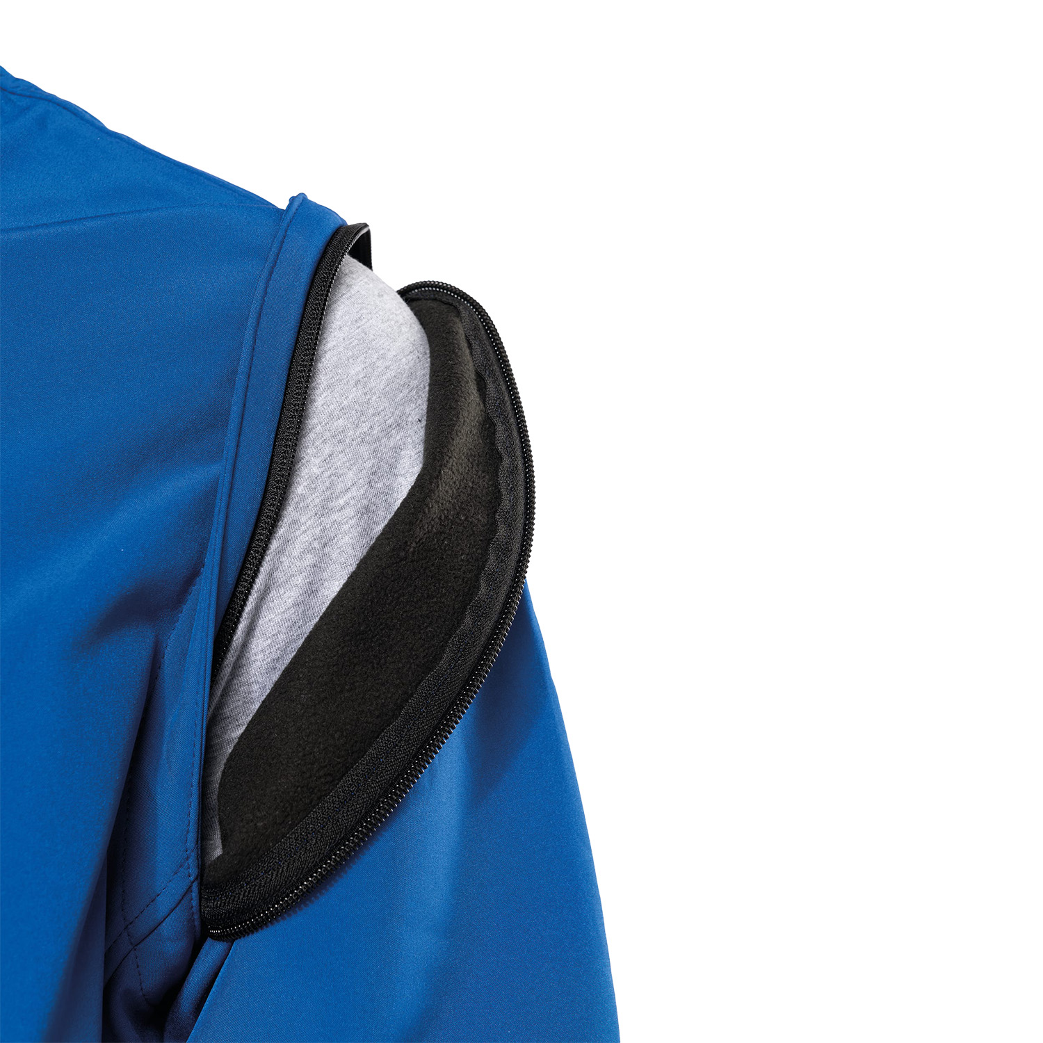 Unisex-Softshell-Jacke, 3-lagig mit Kapuze und abnehmbaren Ärmeln, black