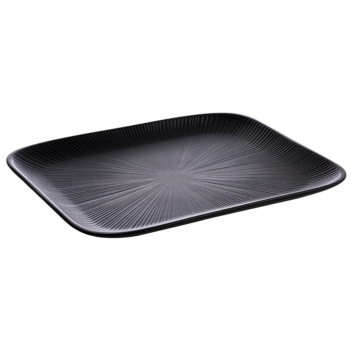 GN 1/2 Tablett -NERO- 32,5 x 26,5 cm, H: 2,5 cm, Melamin, schwarz 