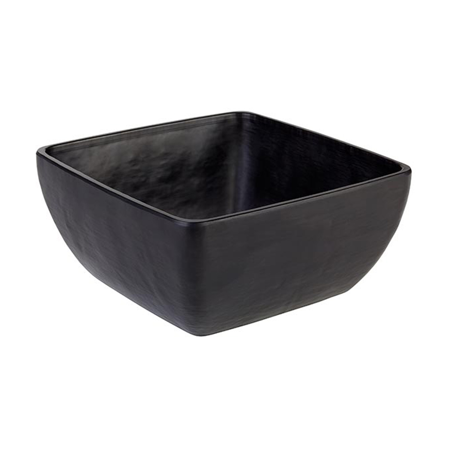 Schale -SLATE- 19 x 19 cm, H: 9 cm Melamin, schwarz, Schieferlook
