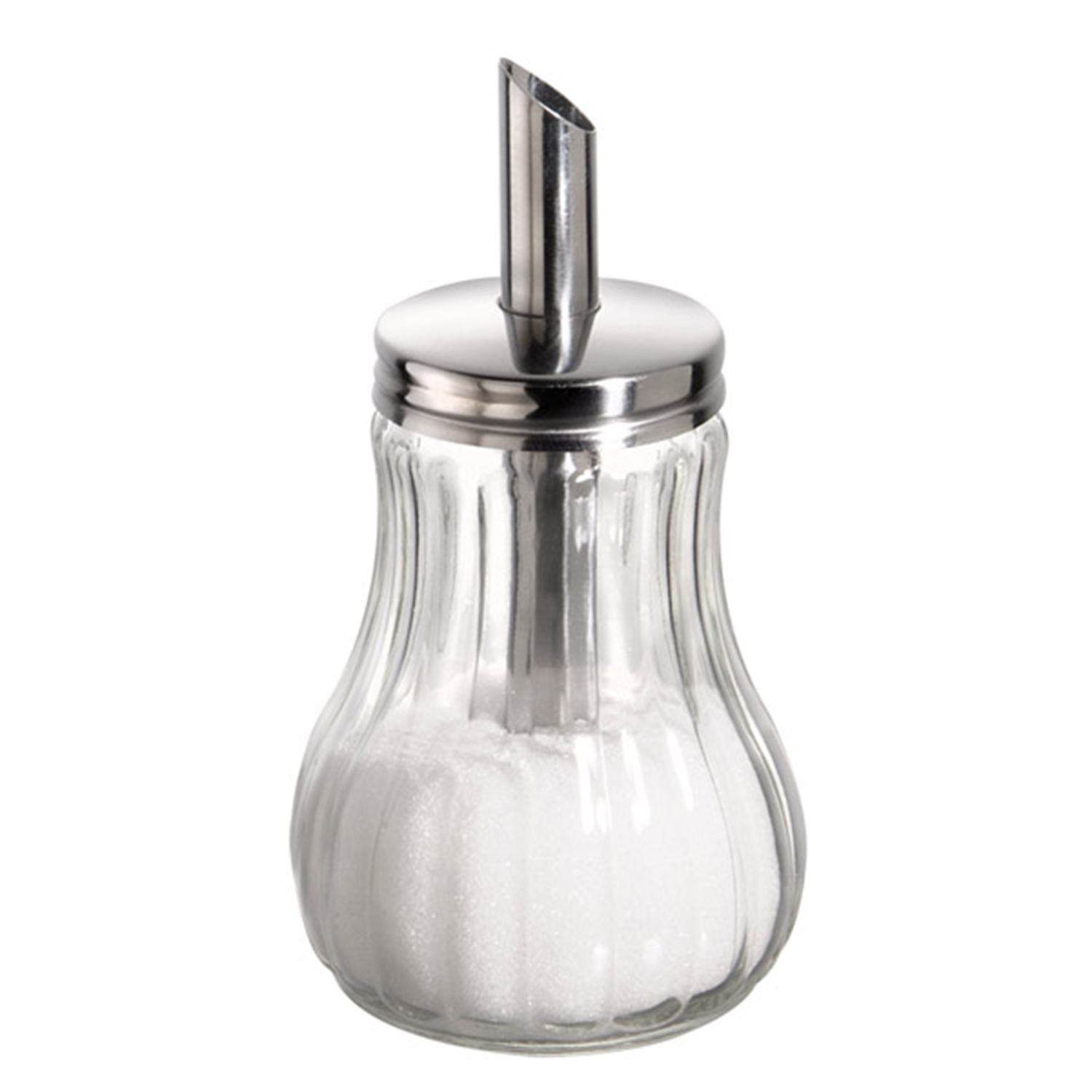 Zuckerdosierer Ø 8 cm, H: 15 cm, 250 ml Behälter aus Glas 