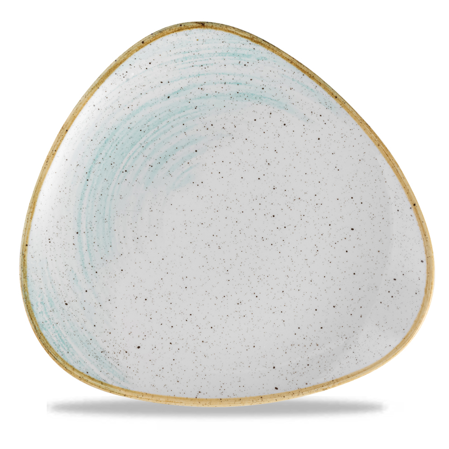 Triangle Teller flach 26,5 cm, Stonecast Accents Duck Egg Blue